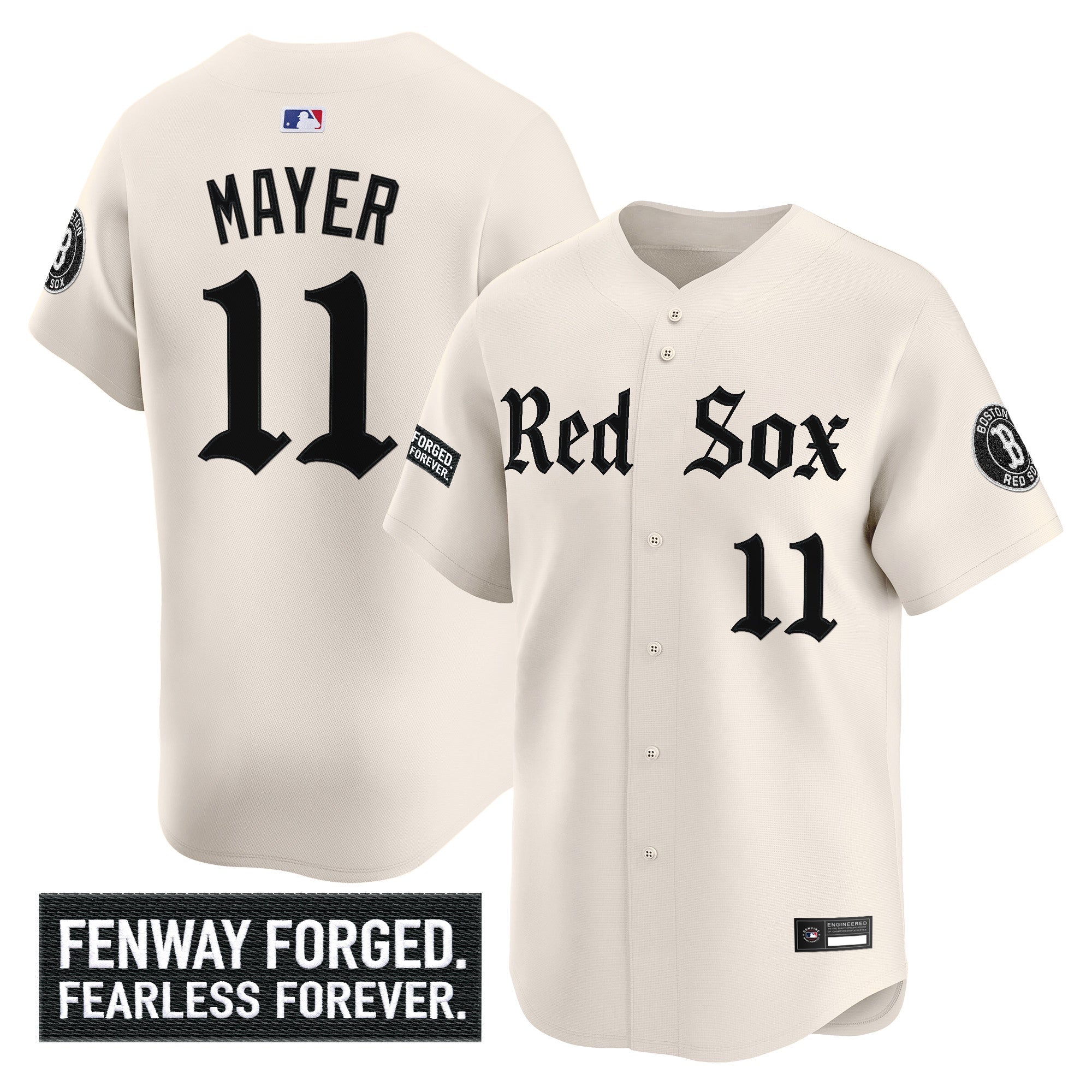 Men's Boston Red Sox 'Gothic Edition' Vapor Premier Limited Jersey - All Stitched