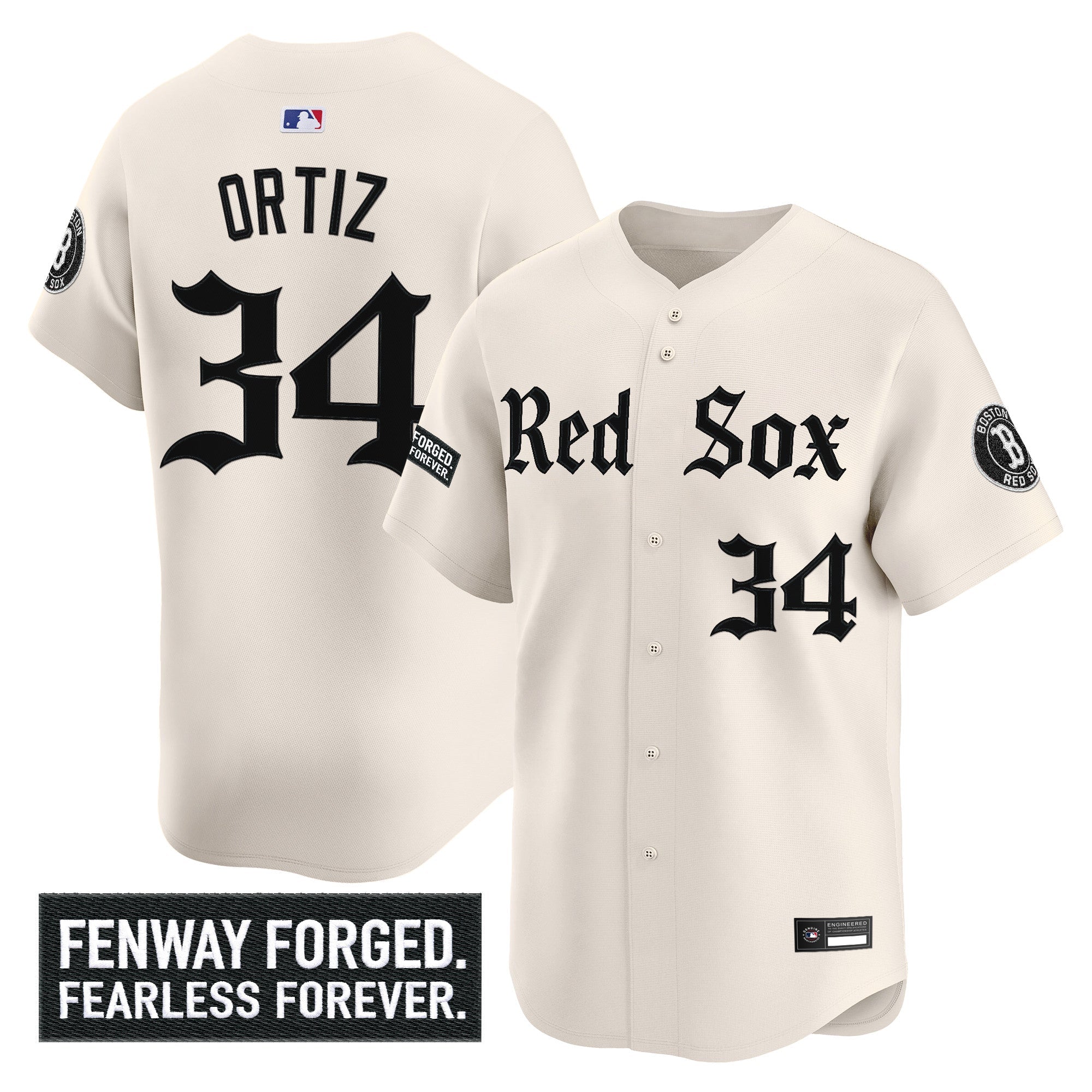 Men's Boston Red Sox 'Gothic Edition' Vapor Premier Limited Jersey - All Stitched