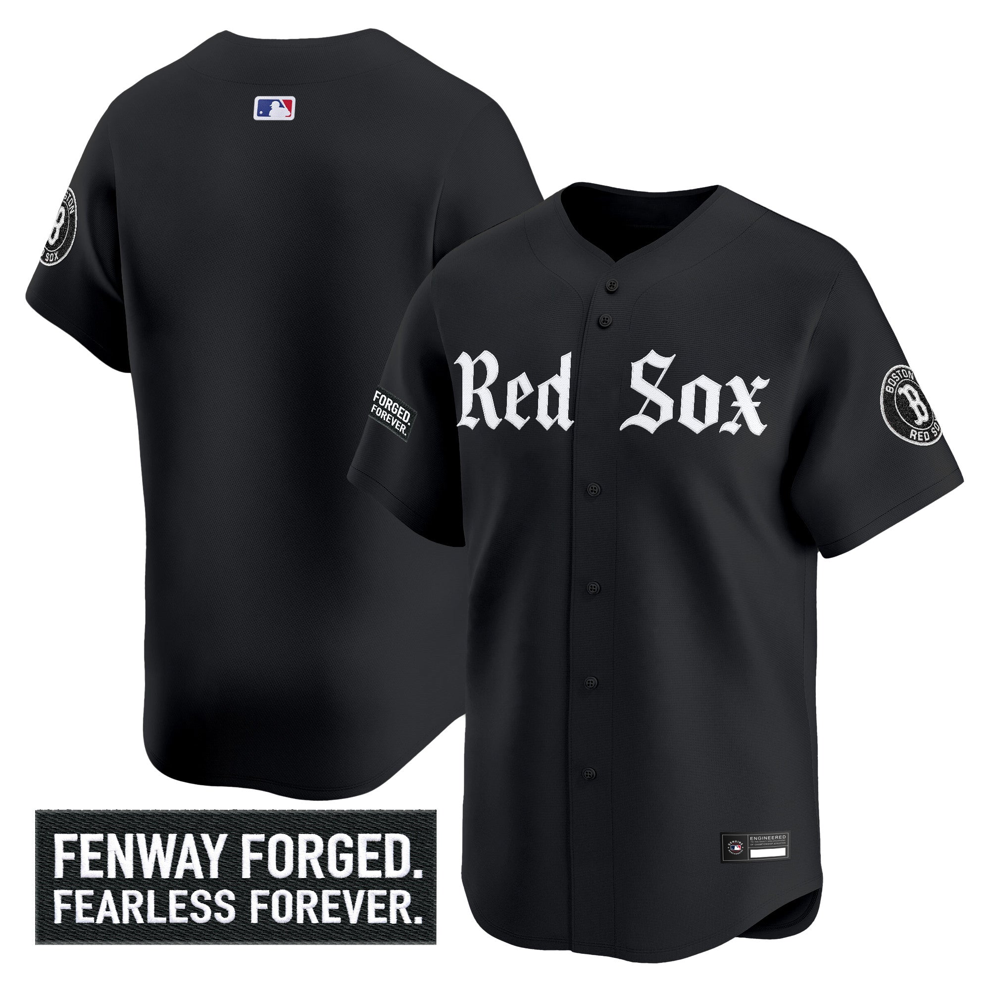 Men's Boston Red Sox 'Gothic Edition' Vapor Premier Limited Jersey - All Stitched
