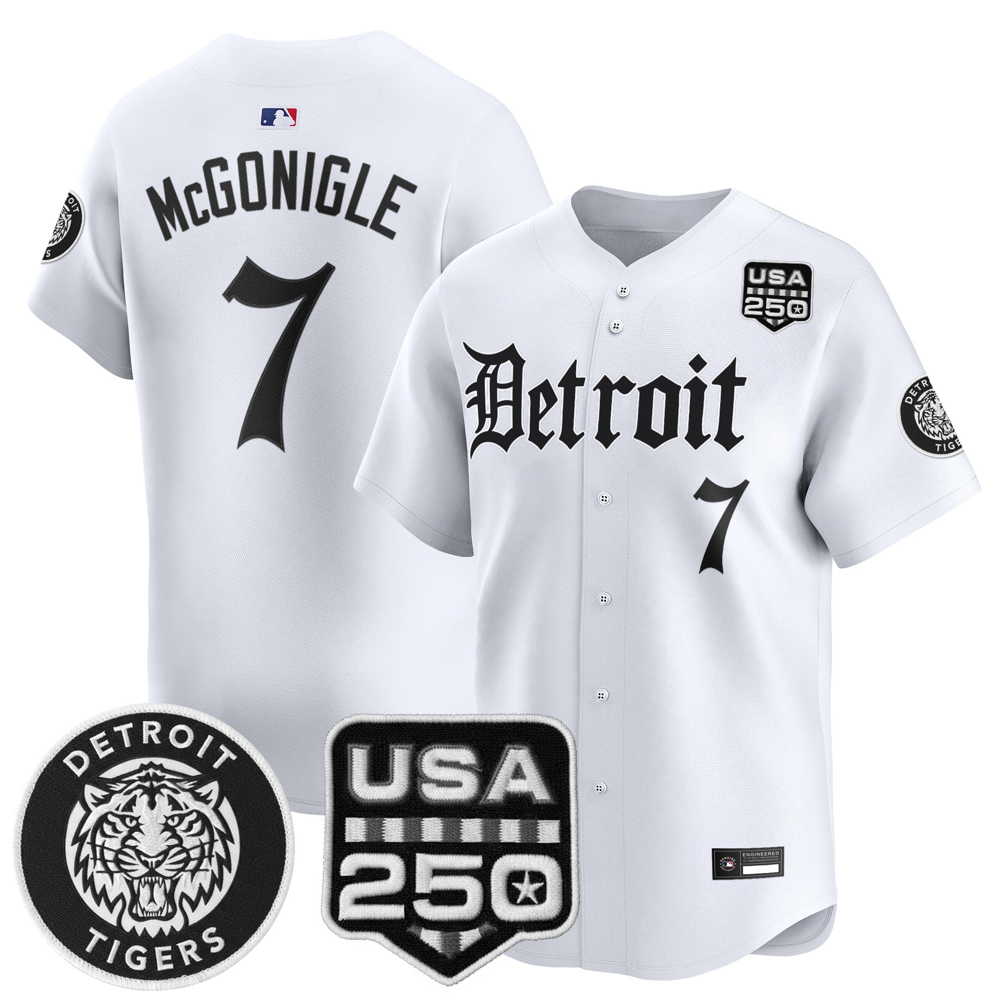 Men's Detroit Tigers ‘Gothic Edition’ Vapor Premier Limited Jersey - All Stitched