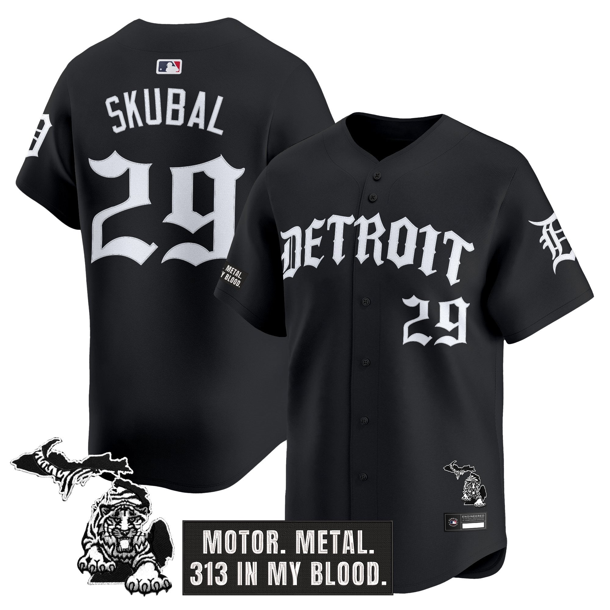 Men's Detroit Tigers 'Old English Edition' Vapor Premier Limited Jersey - All Stitched