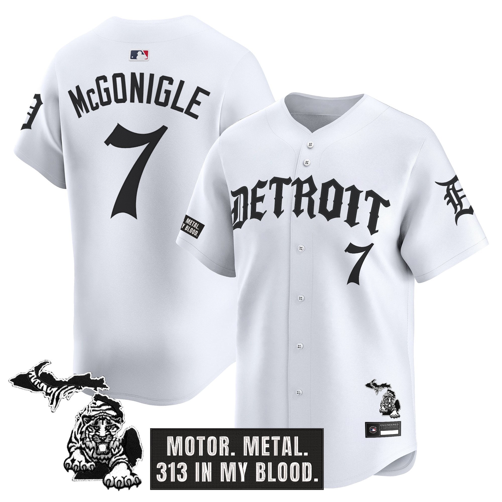 Men's Detroit Tigers 'Old English Edition' Vapor Premier Limited Jersey - All Stitched