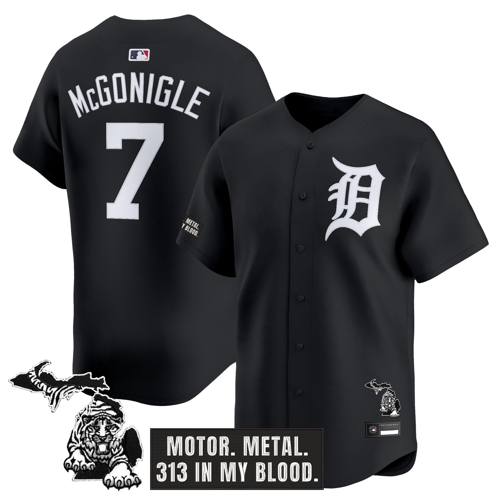 Men's Detroit Tigers 'Old English Edition' Vapor Premier Limited Jersey - All Stitched
