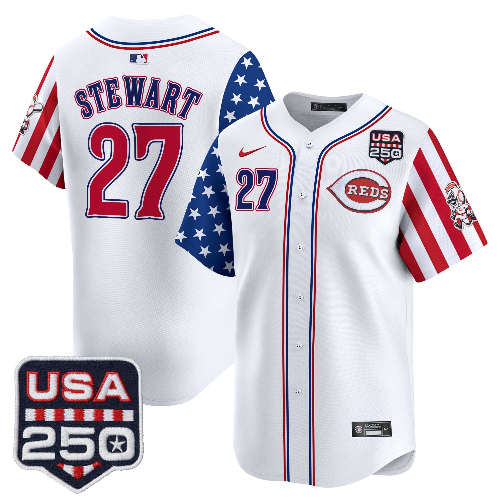 Men's Cincinnati Reds "America250 Edition" Vapor Premier Limited Jersey - All Stitched