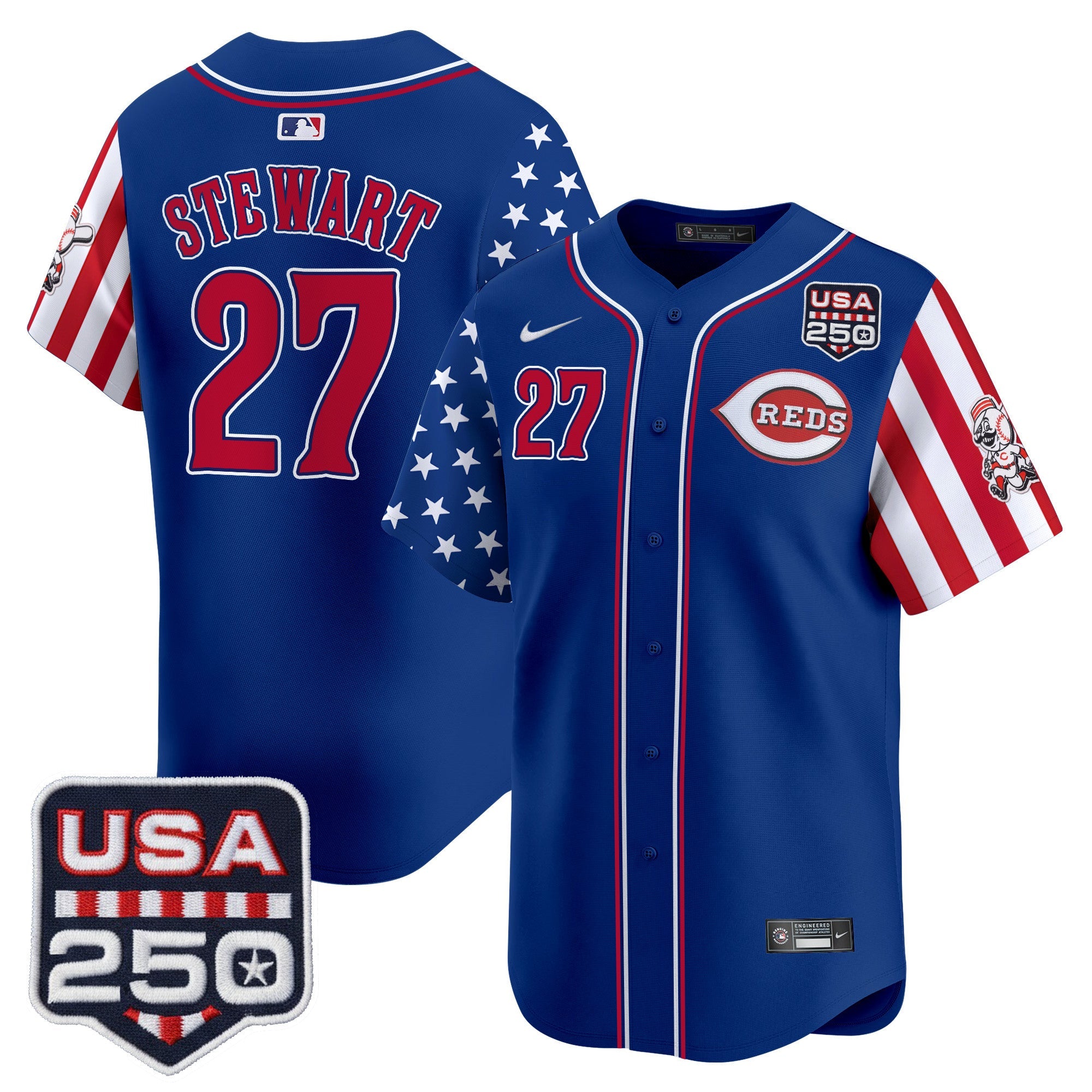 Men's Cincinnati Reds "America250 Edition" Vapor Premier Limited Jersey - All Stitched