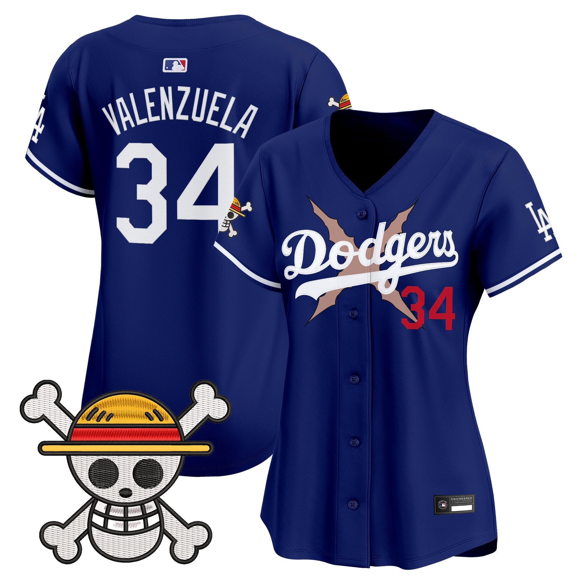 Women's Los Angeles Dodgers x One Piece Vapor Premier Limited Jersey - Stitched