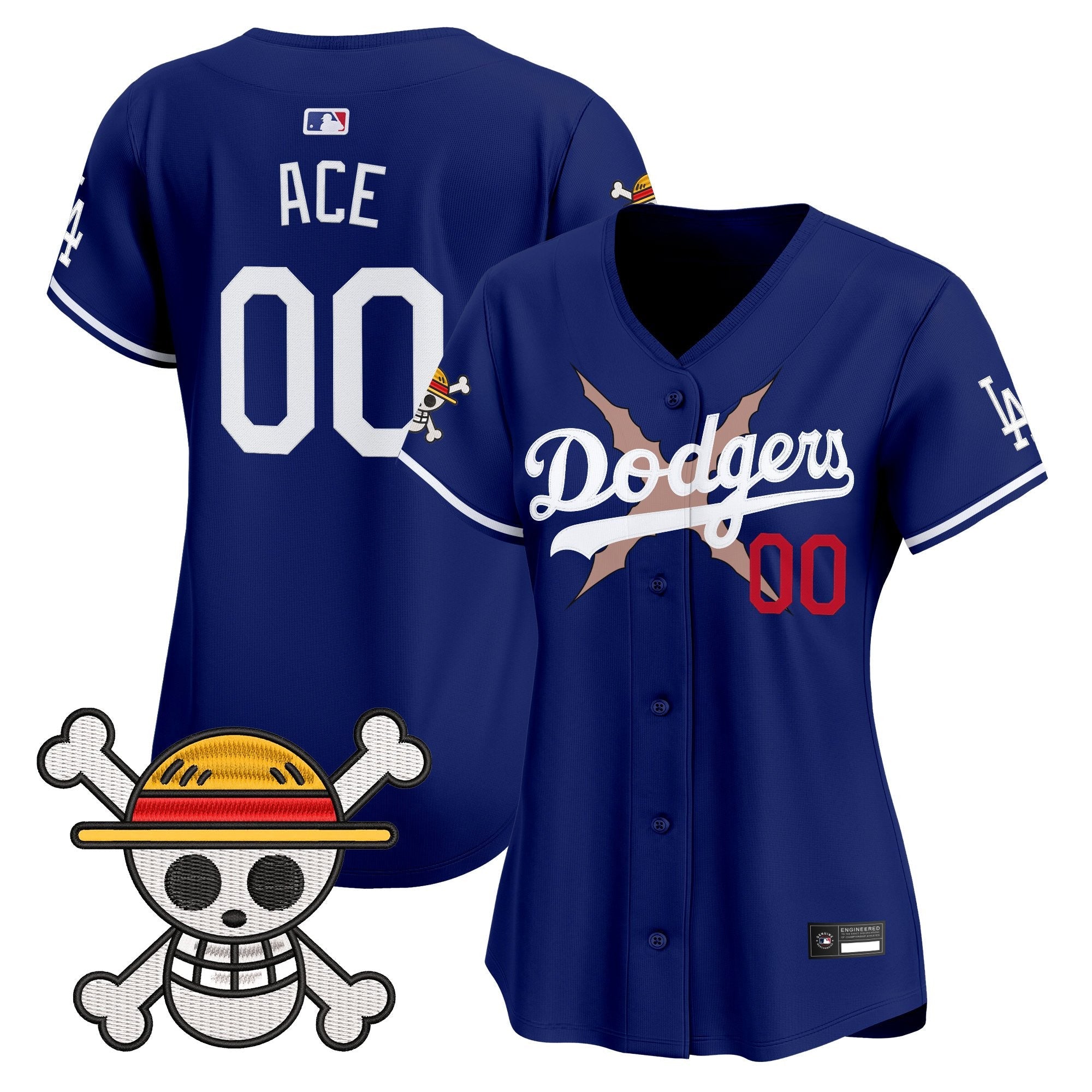 Women's Los Angeles Dodgers x One Piece Vapor Premier Limited Jersey - Stitched