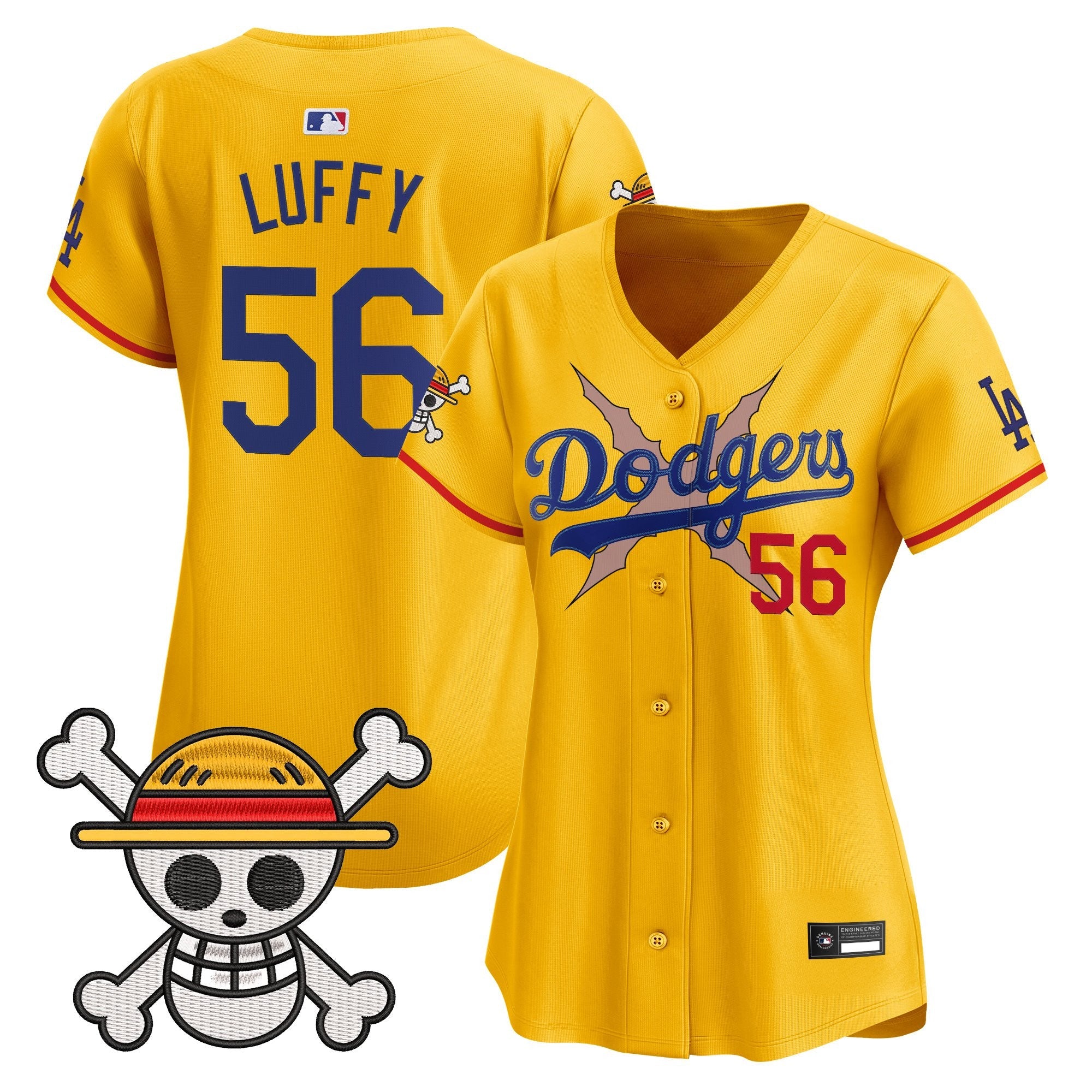 Women's Los Angeles Dodgers x One Piece Vapor Premier Limited Jersey - Stitched