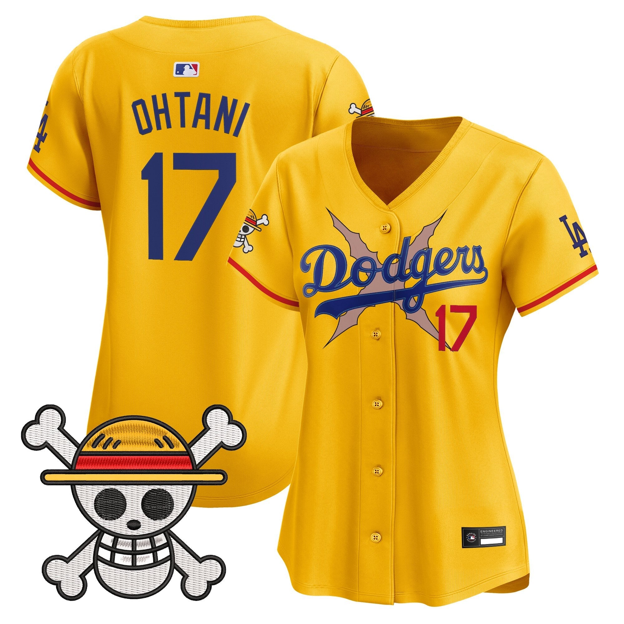 Women's Los Angeles Dodgers x One Piece Vapor Premier Limited Jersey - Stitched