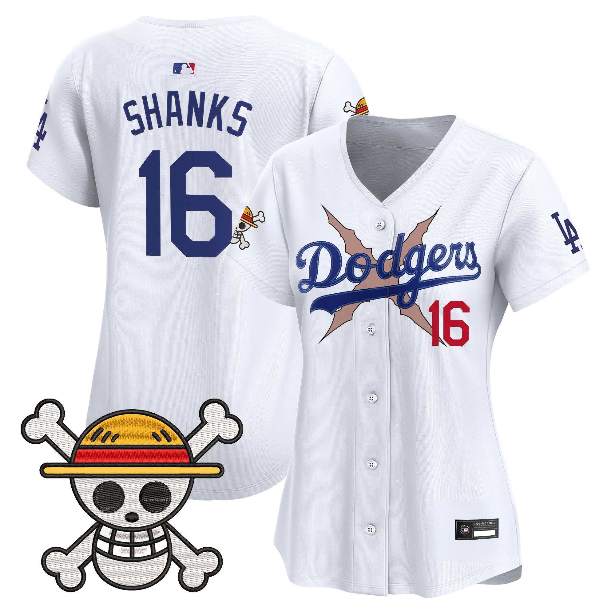 Women's Los Angeles Dodgers x One Piece Vapor Premier Limited Jersey - Stitched