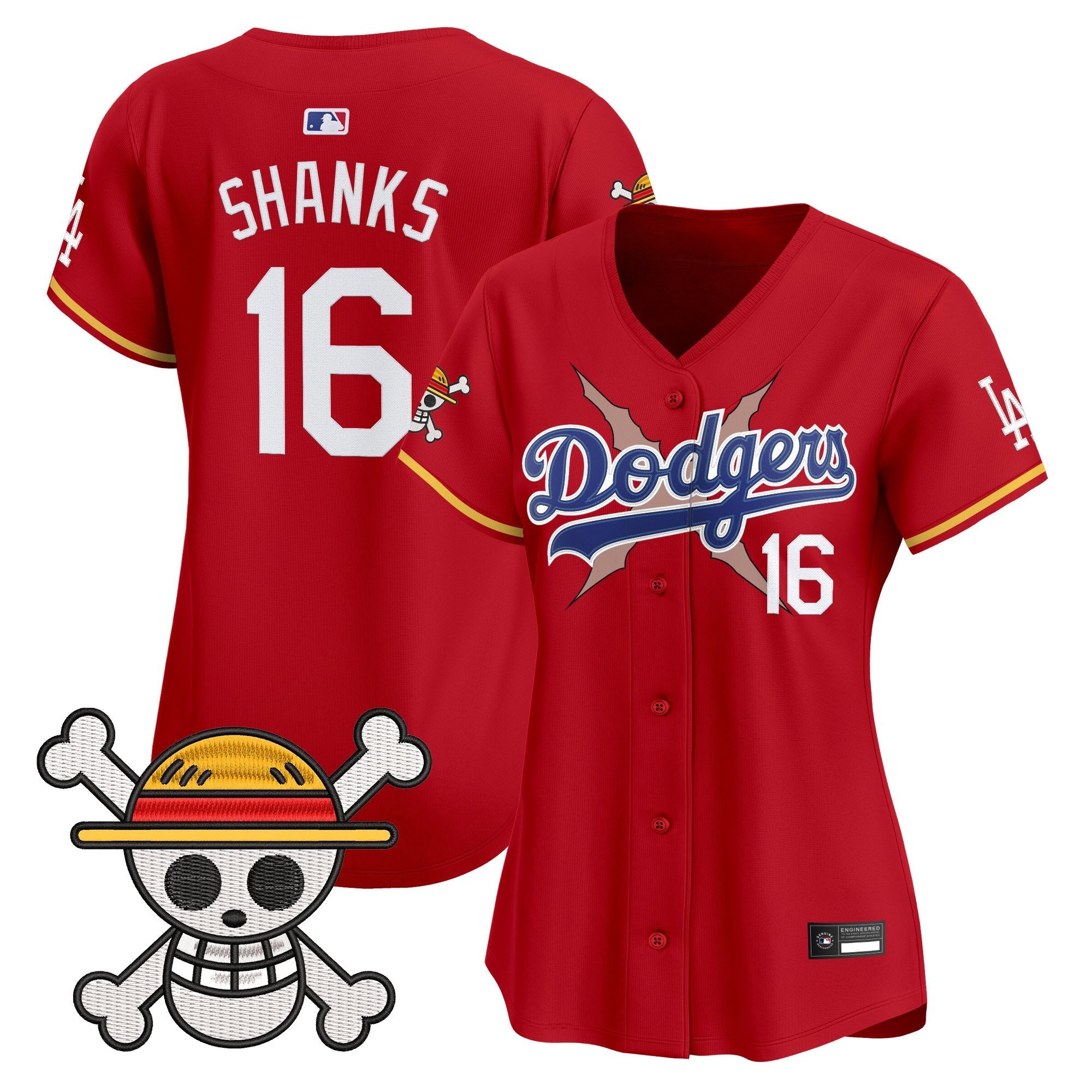 Women's Los Angeles Dodgers x One Piece Vapor Premier Limited Jersey - Stitched
