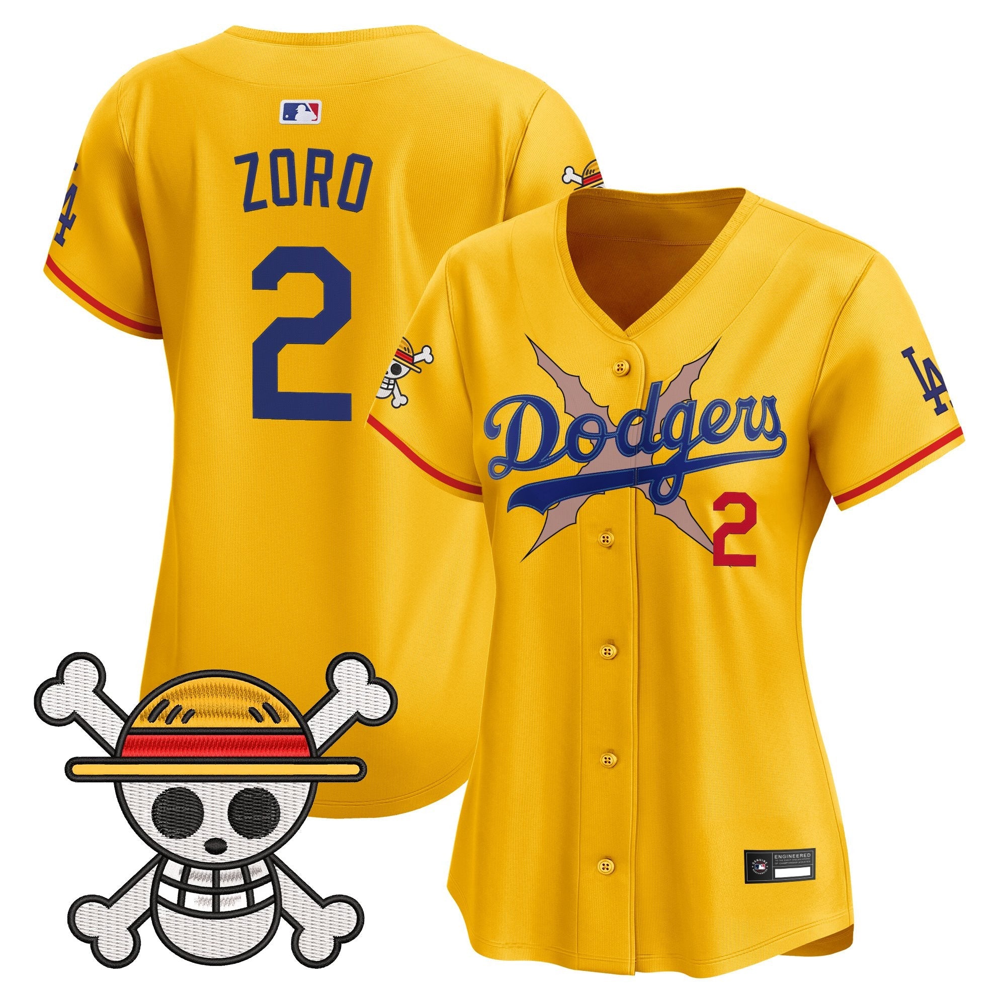 Women's Los Angeles Dodgers x One Piece Vapor Premier Limited Jersey - Stitched