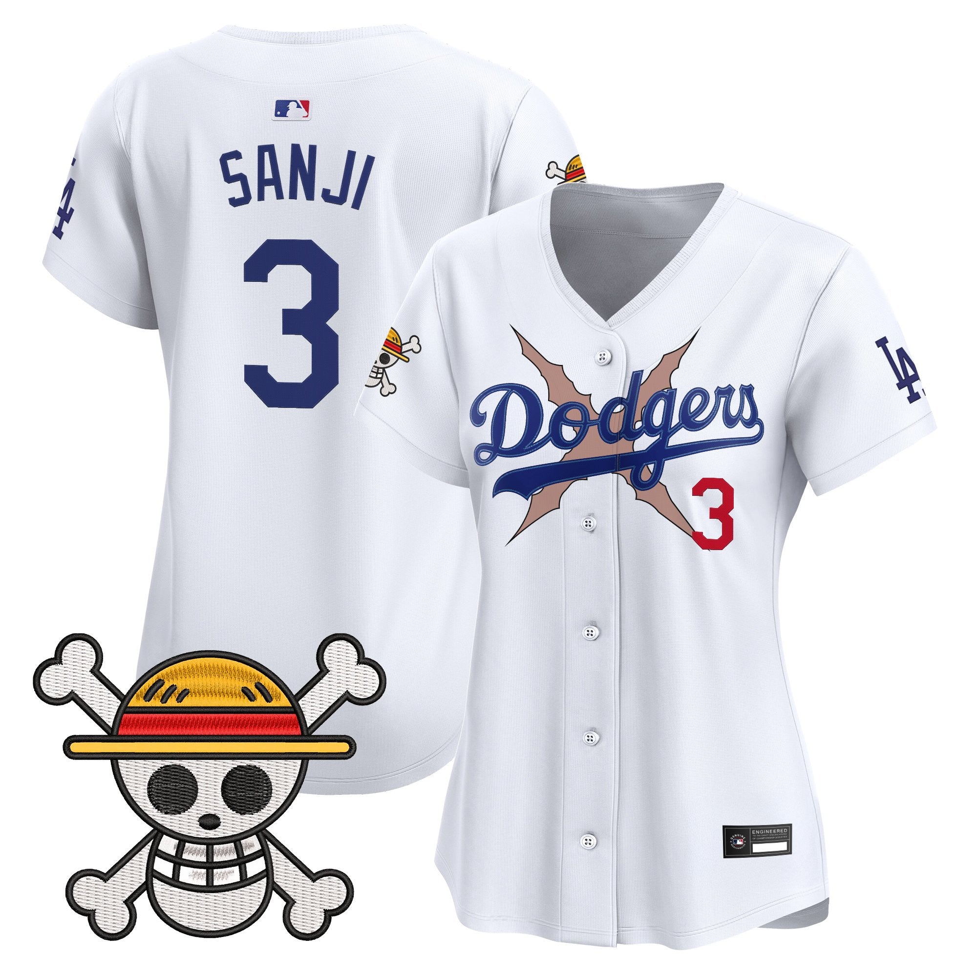 Women's Los Angeles Dodgers x One Piece Vapor Premier Limited Jersey - Stitched