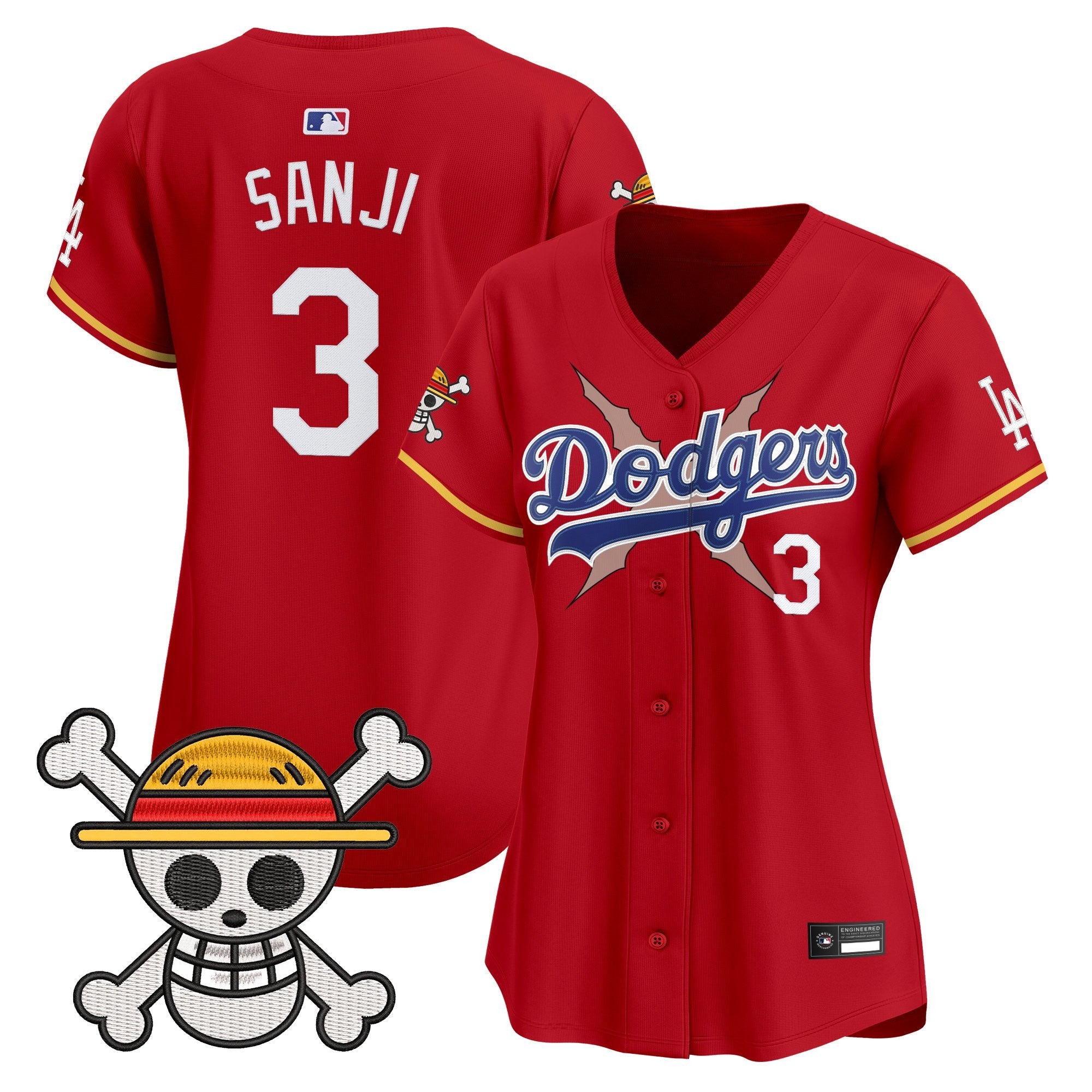 Women's Los Angeles Dodgers x One Piece Vapor Premier Limited Jersey - Stitched