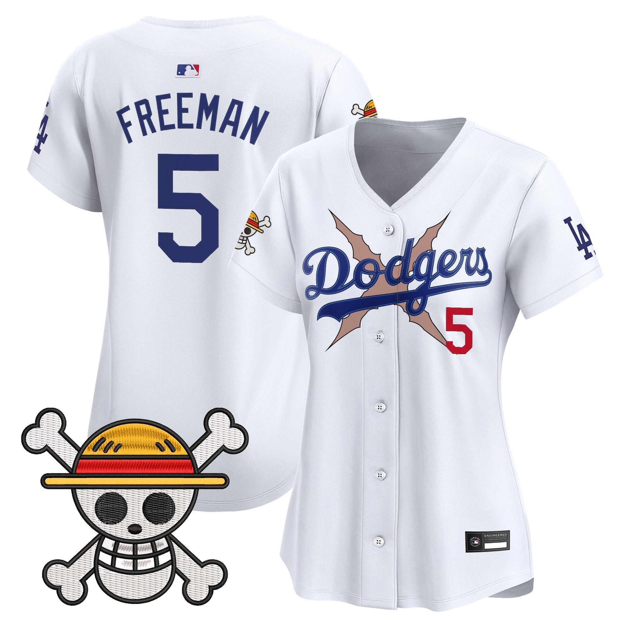 Women's Los Angeles Dodgers x One Piece Vapor Premier Limited Jersey - Stitched