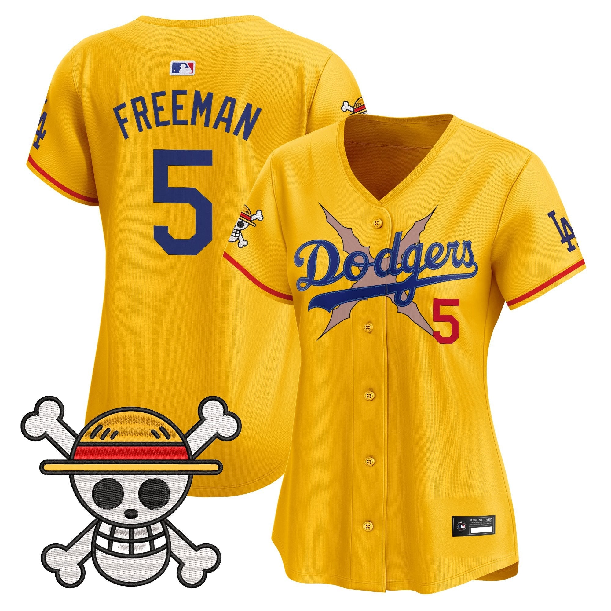 Women's Los Angeles Dodgers x One Piece Vapor Premier Limited Jersey - Stitched