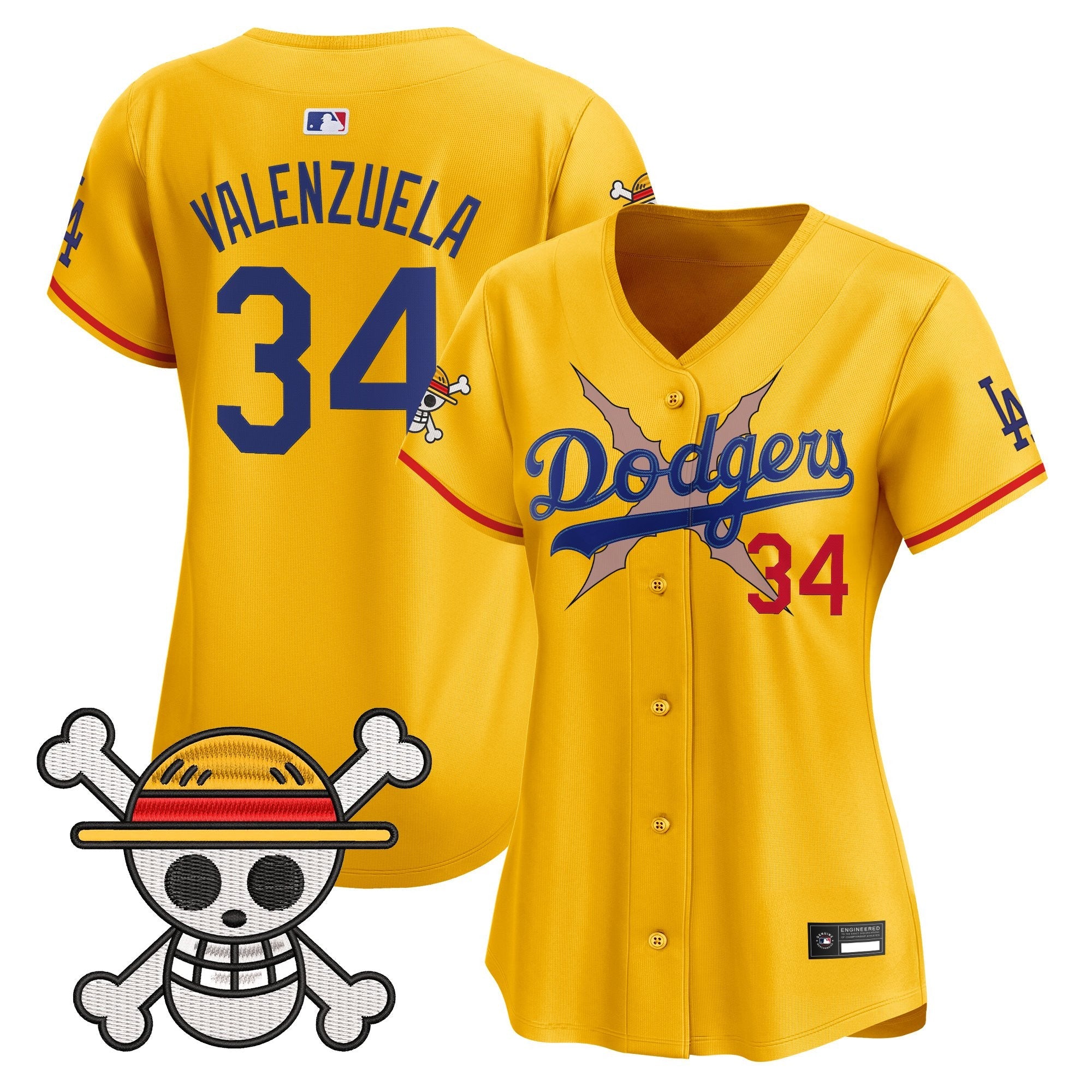 Women's Los Angeles Dodgers x One Piece Vapor Premier Limited Jersey - Stitched