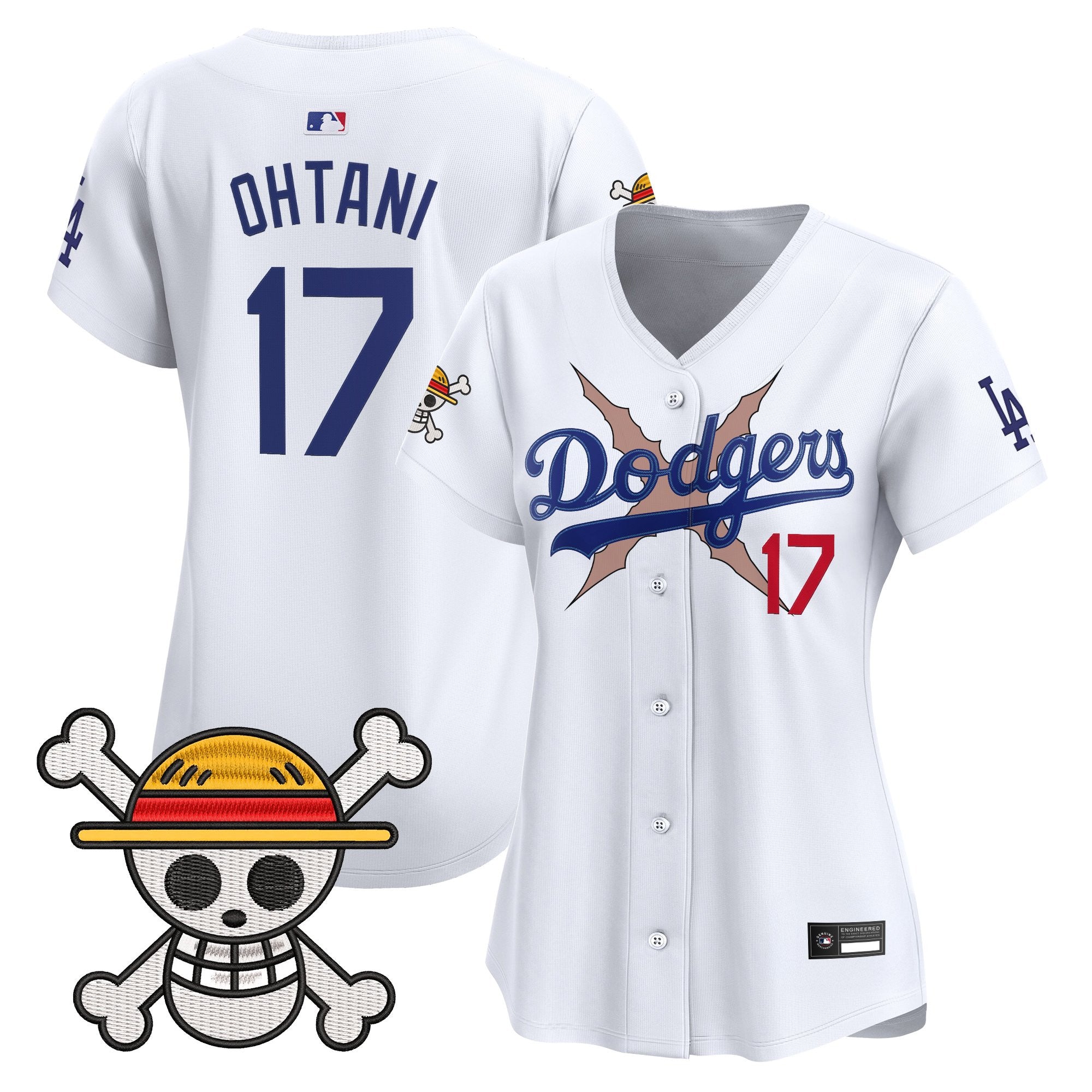 Women's Los Angeles Dodgers x One Piece Vapor Premier Limited Jersey - Stitched