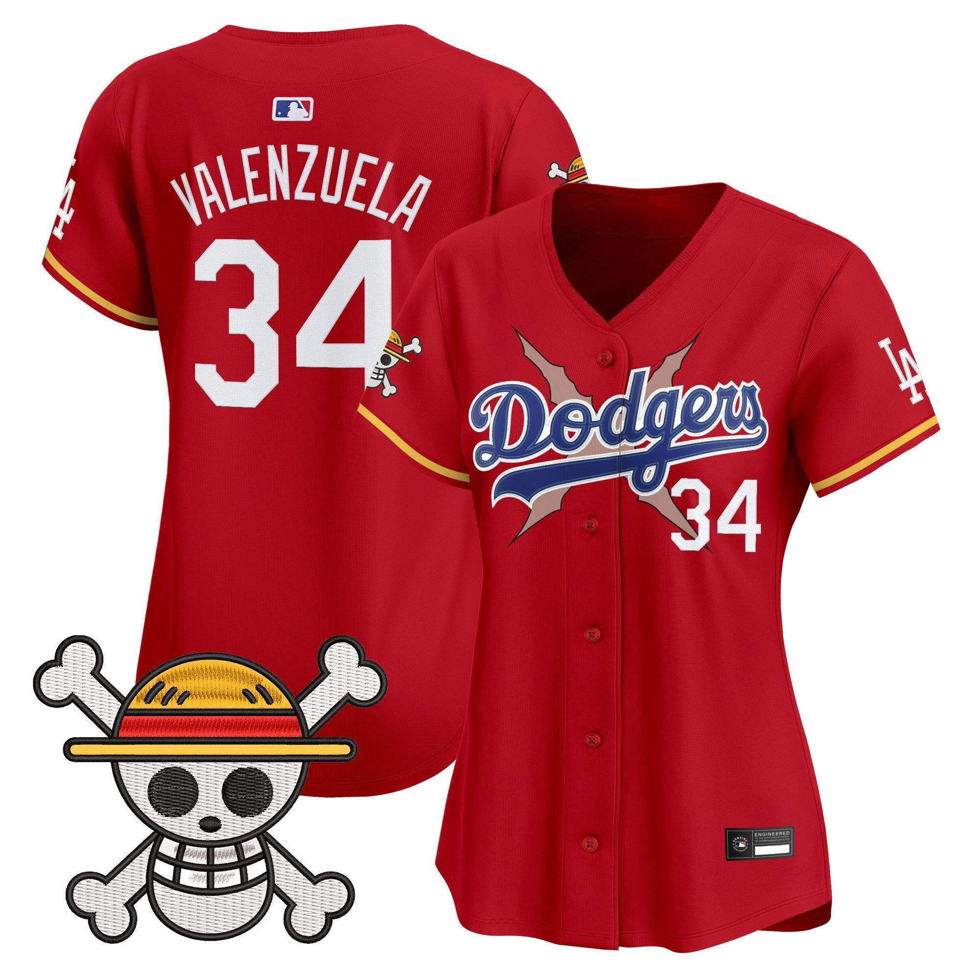 Women's Los Angeles Dodgers x One Piece Vapor Premier Limited Jersey - Stitched