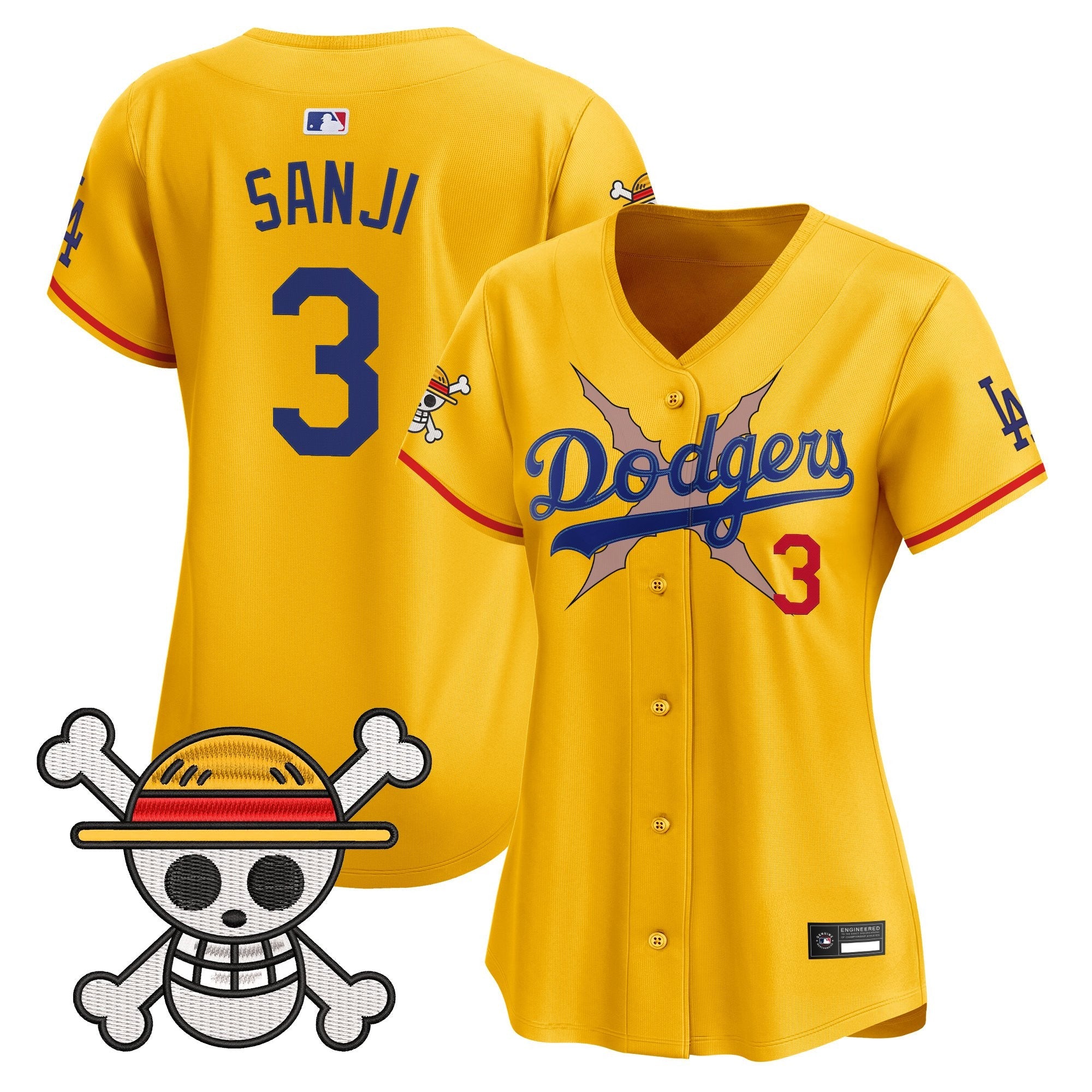 Women's Los Angeles Dodgers x One Piece Vapor Premier Limited Jersey - Stitched
