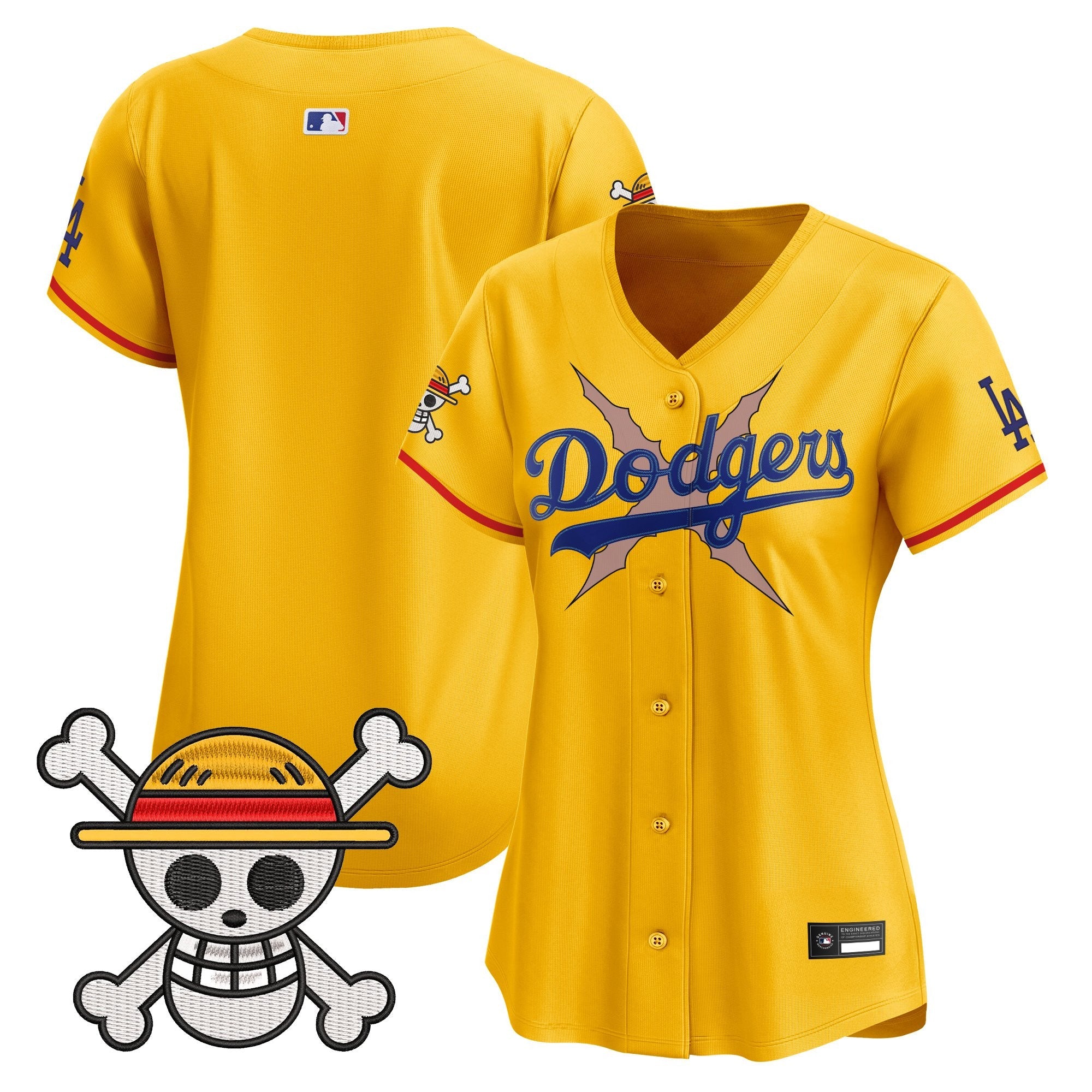 Women's Los Angeles Dodgers x One Piece Vapor Premier Limited Jersey - Stitched
