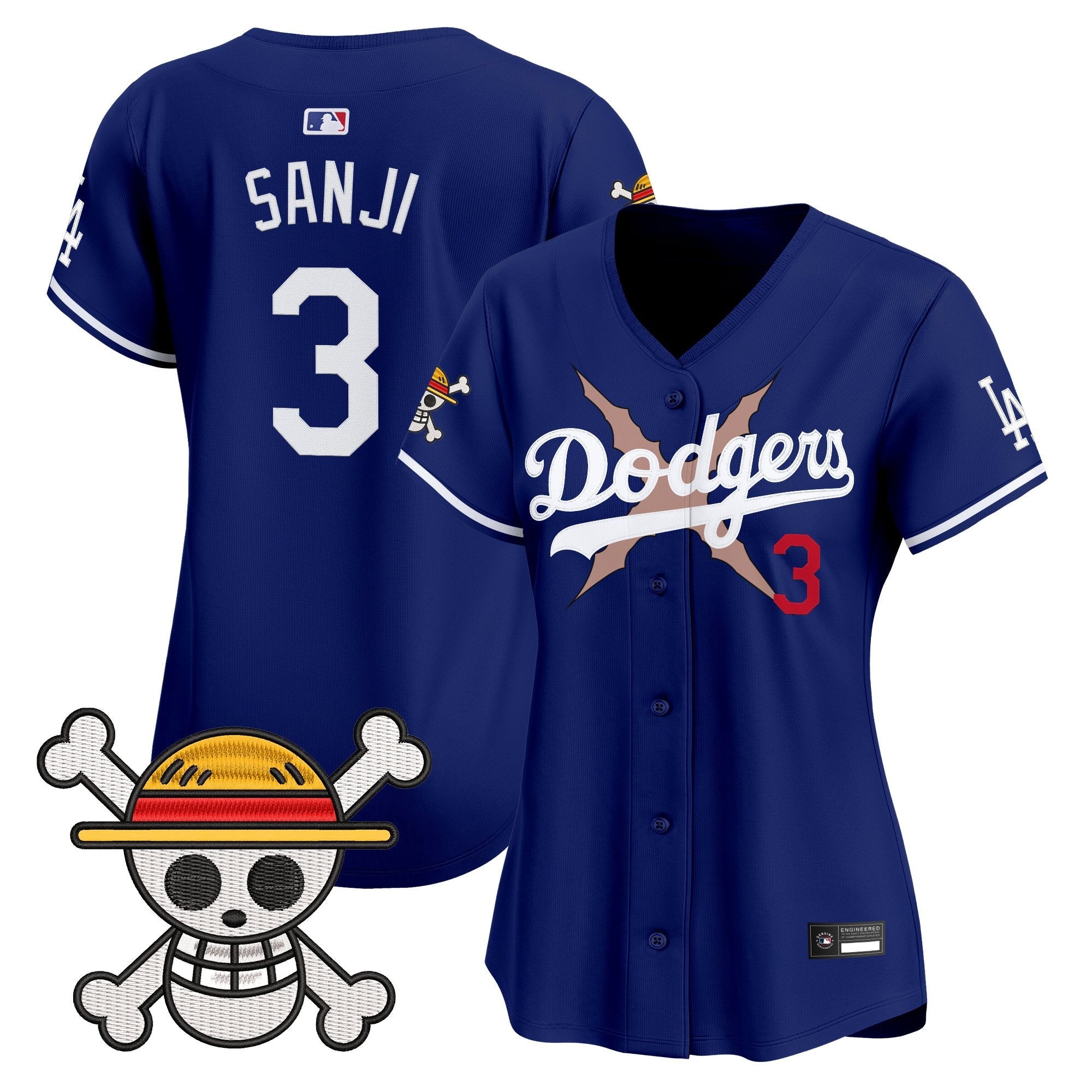 Women's Los Angeles Dodgers x One Piece Vapor Premier Limited Jersey - Stitched