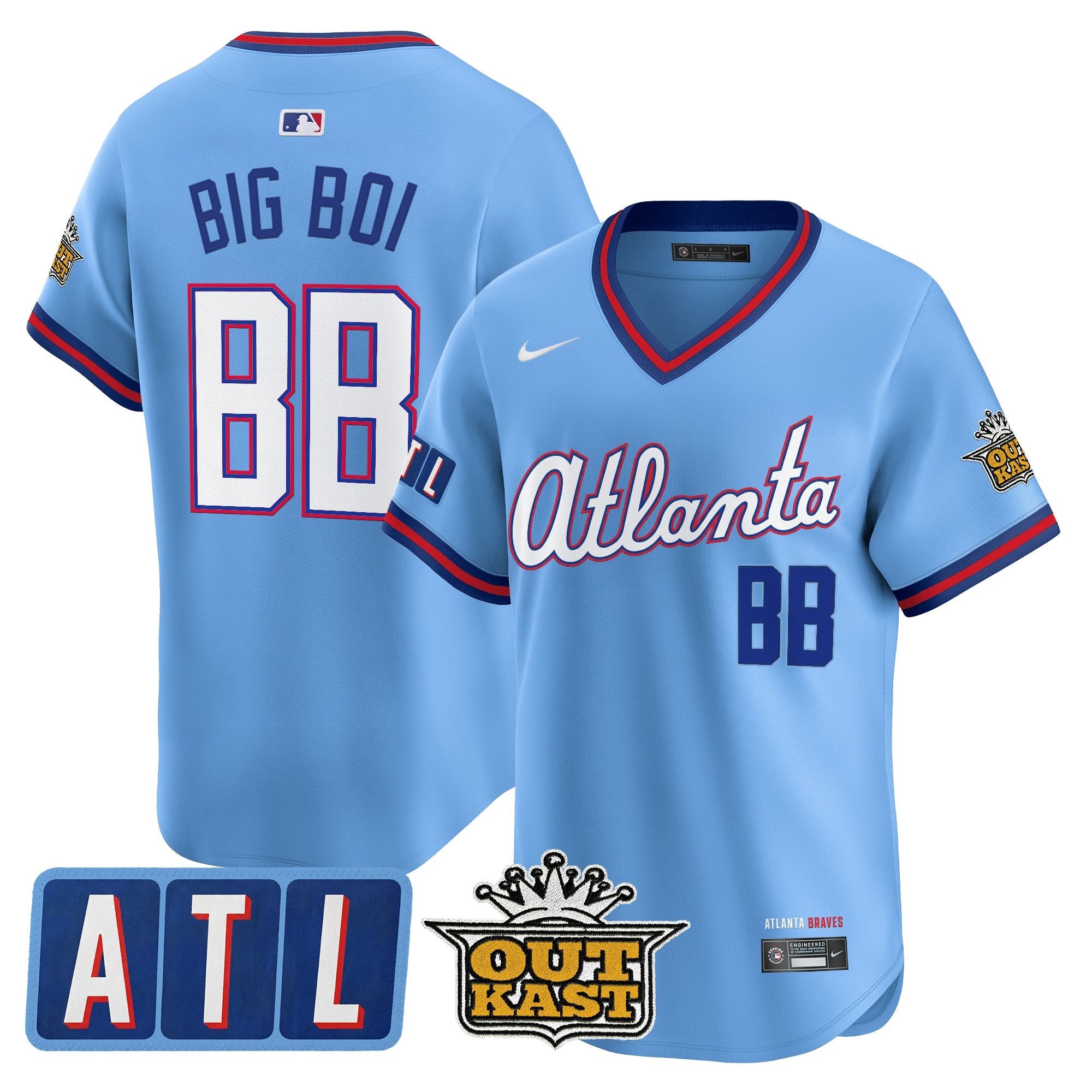 Men's Atlanta Braves 2026 City Connect x Outkast Vapor Premier Limited Jersey - All Stitched