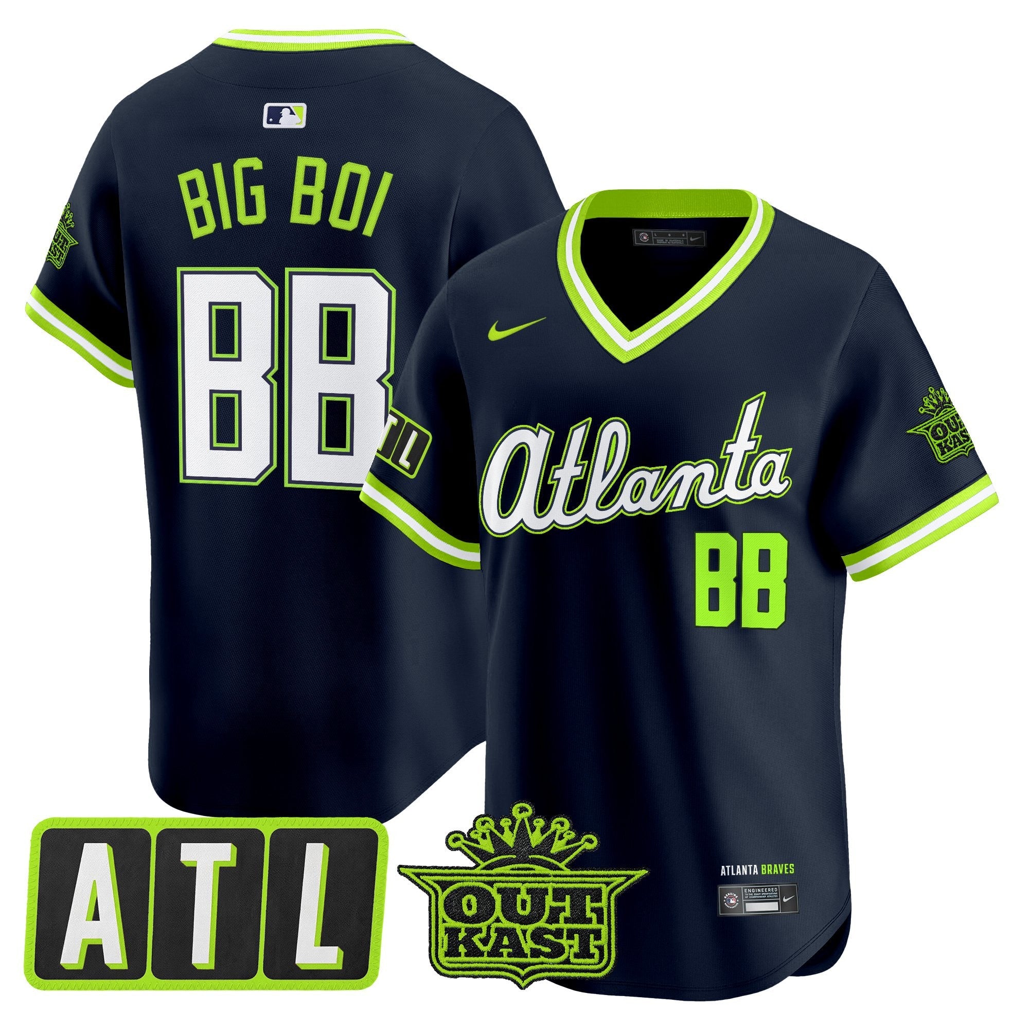 Men's Atlanta Braves 2026 City Connect x Outkast Vapor Premier Limited Jersey - All Stitched