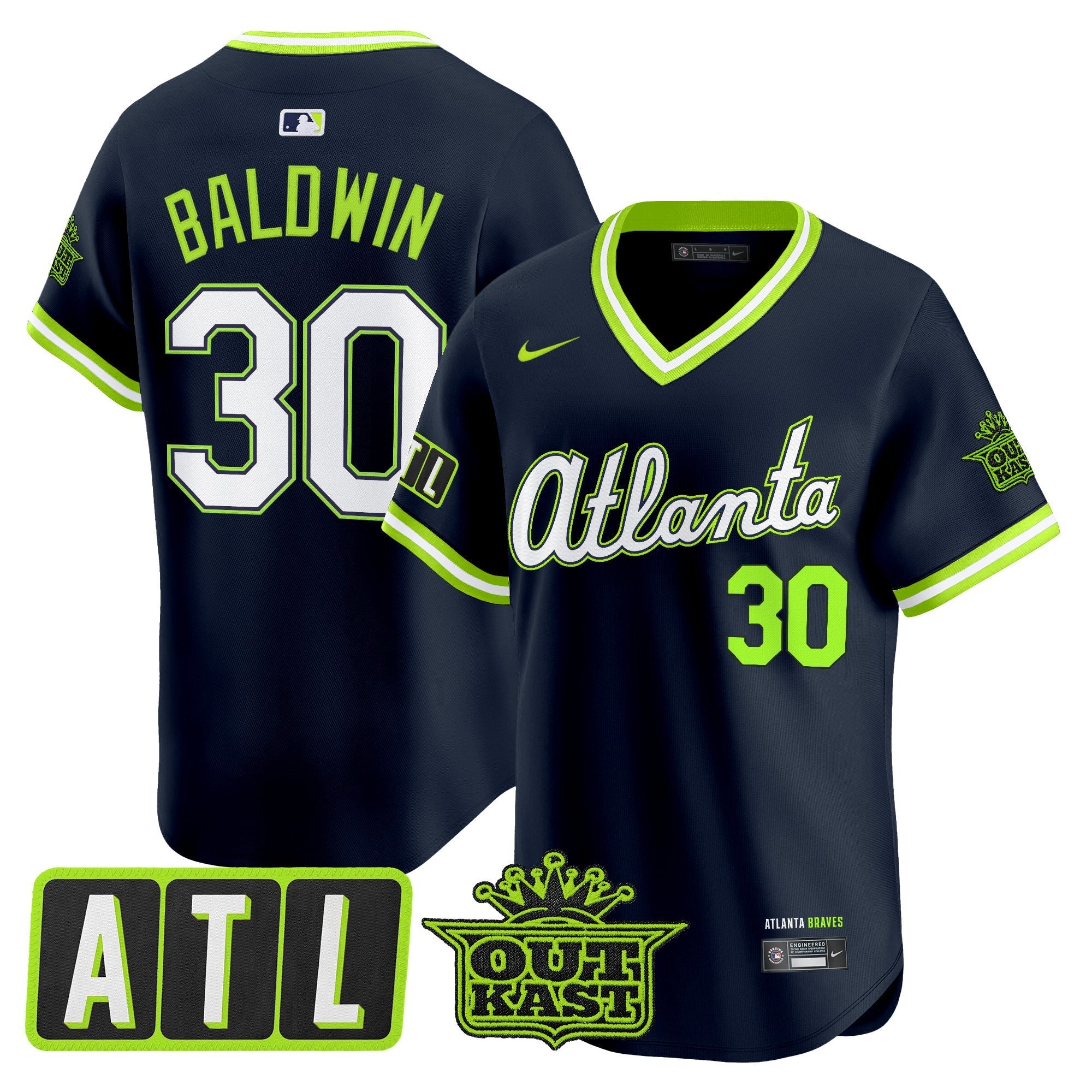 Men's Atlanta Braves 2026 City Connect x Outkast Vapor Premier Limited Jersey - All Stitched