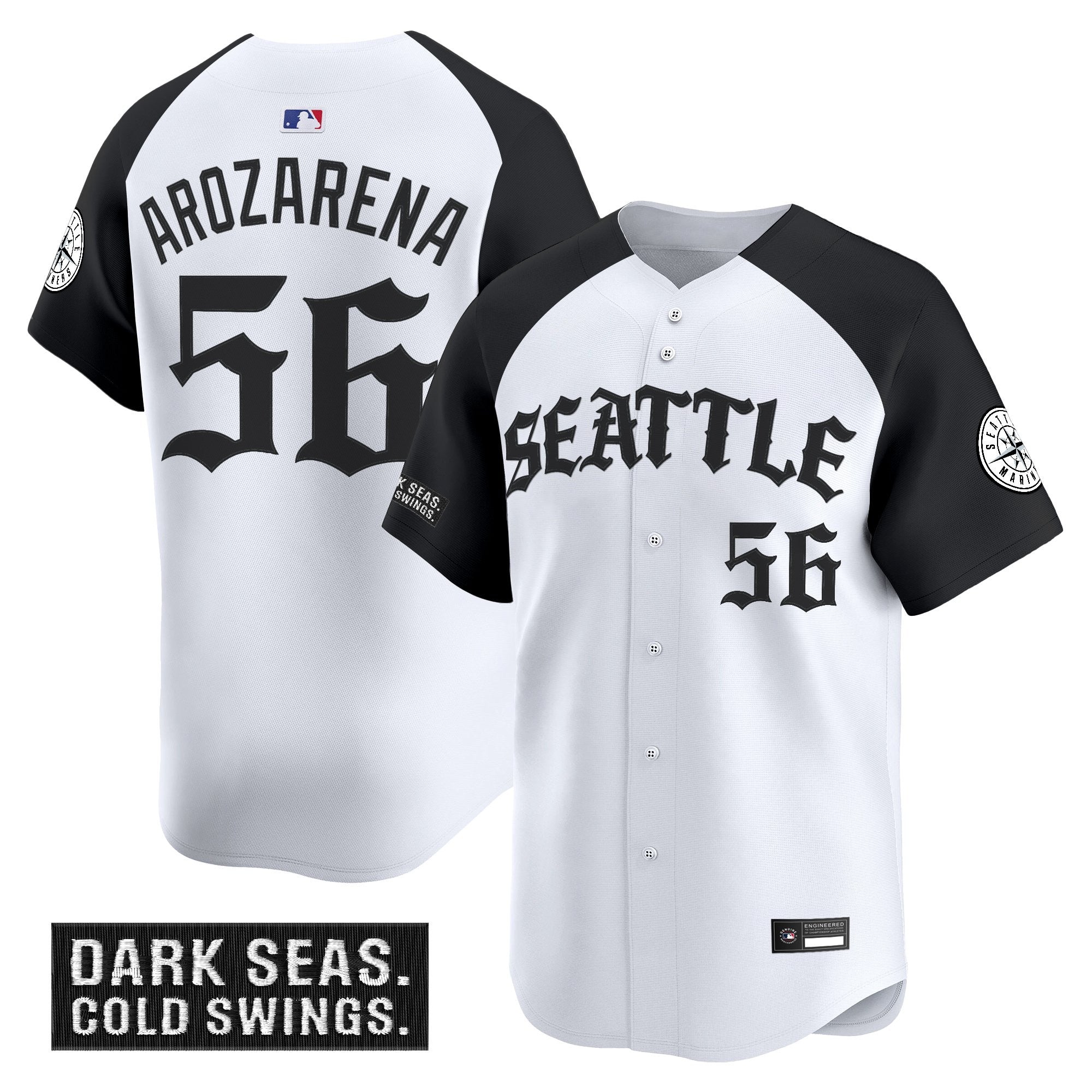 Men's Seattle Mariners 'Old English Edition' Vapor Premier Limited Jersey - All Stitched