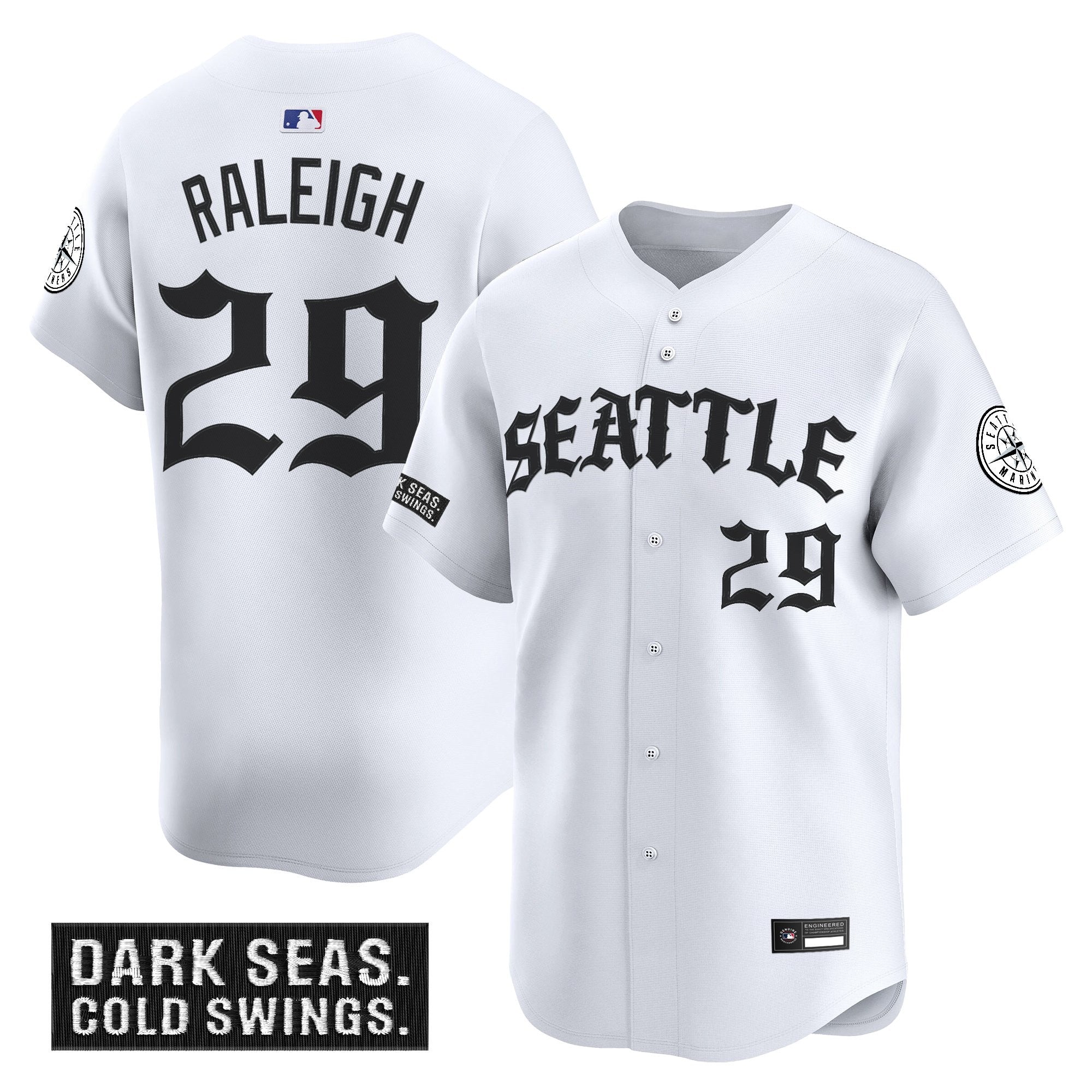 Men's Seattle Mariners 'Old English Edition' Vapor Premier Limited Jersey - All Stitched