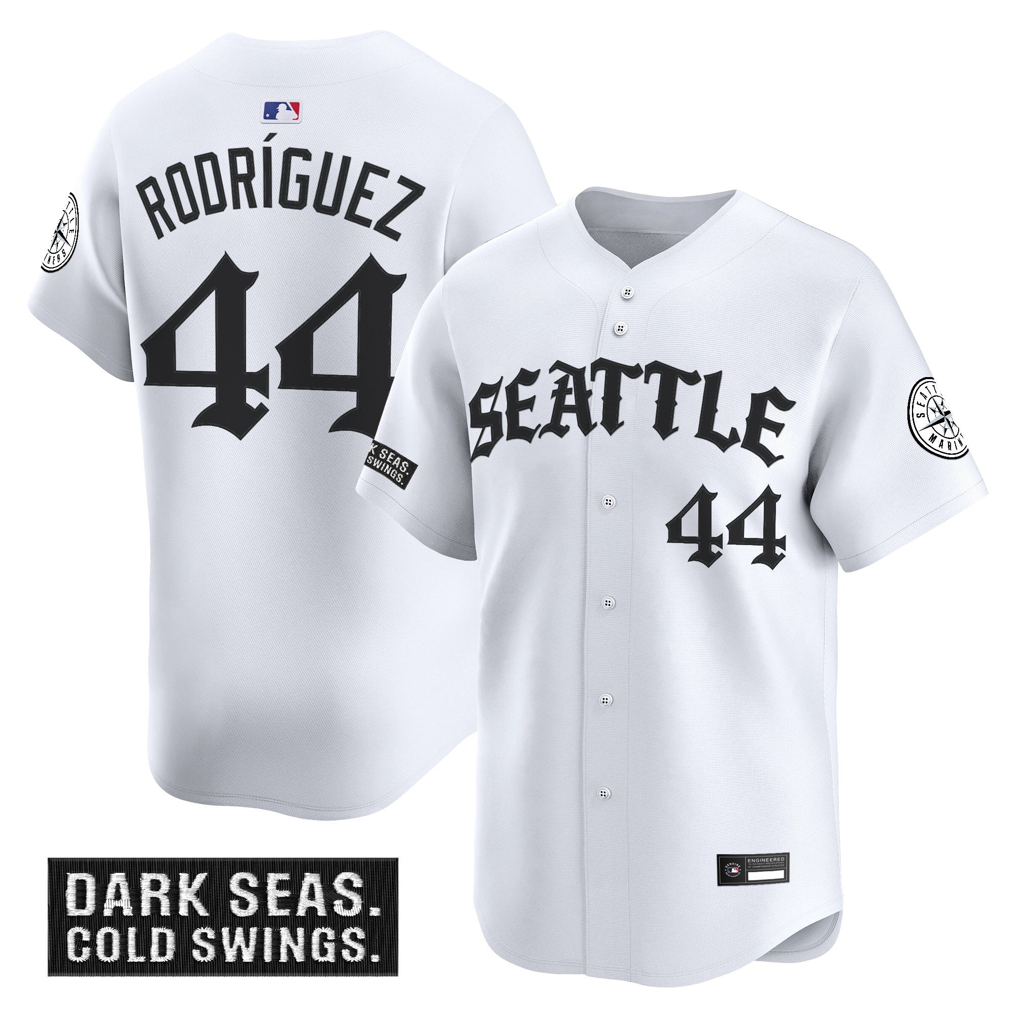Men's Seattle Mariners 'Old English Edition' Vapor Premier Limited Jersey - All Stitched