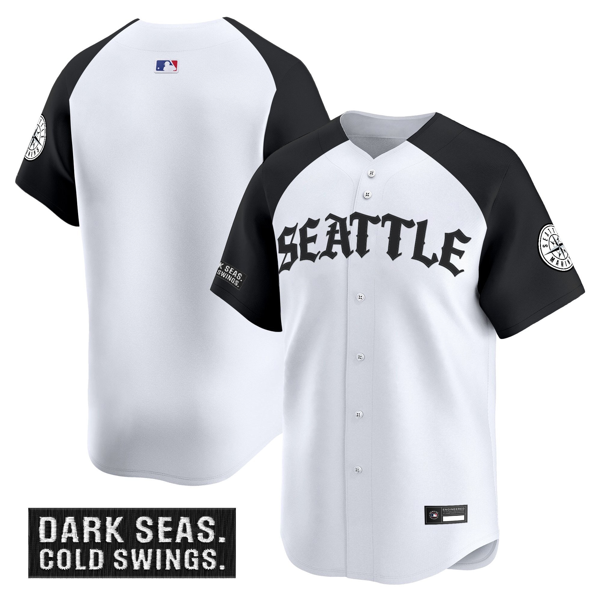 Men's Seattle Mariners 'Old English Edition' Vapor Premier Limited Jersey - All Stitched