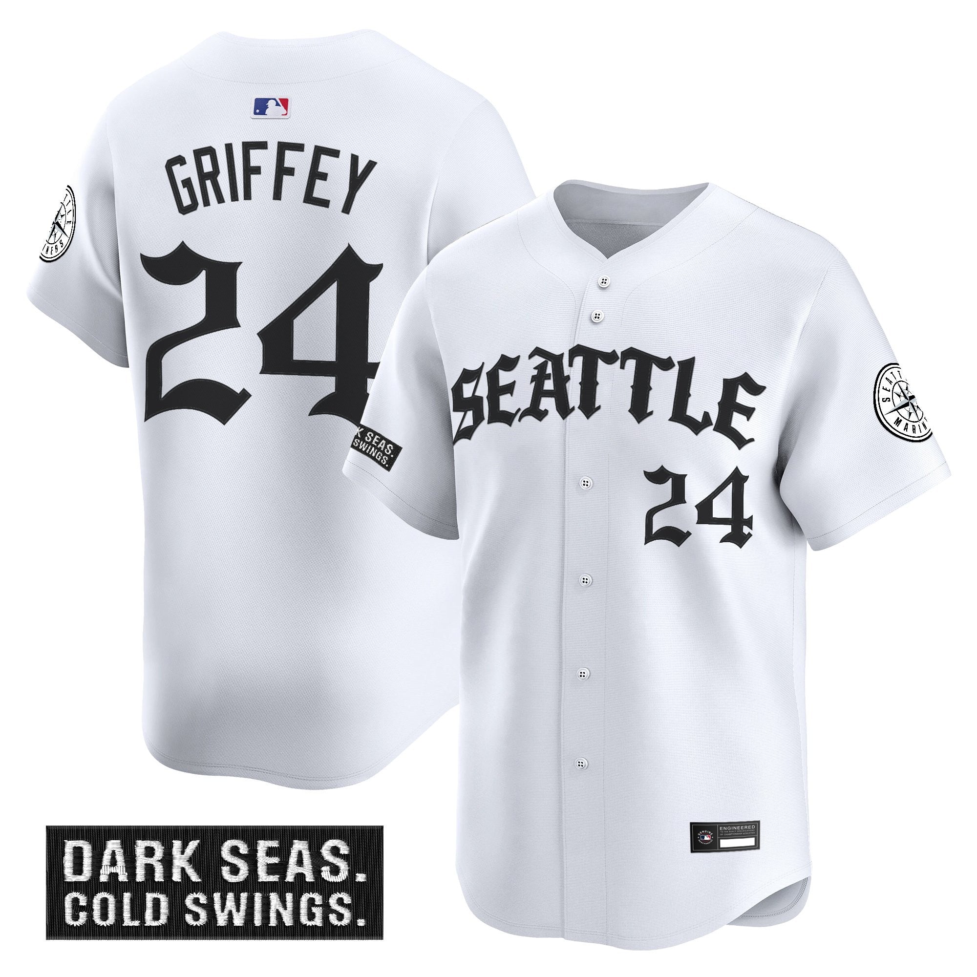 Men's Seattle Mariners 'Old English Edition' Vapor Premier Limited Jersey - All Stitched