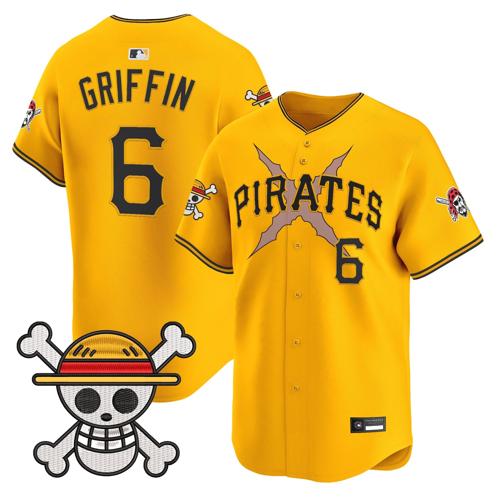 Men's Pittsburgh Pirates x One Piece Vapor Premier Limited Jersey - Stitched
