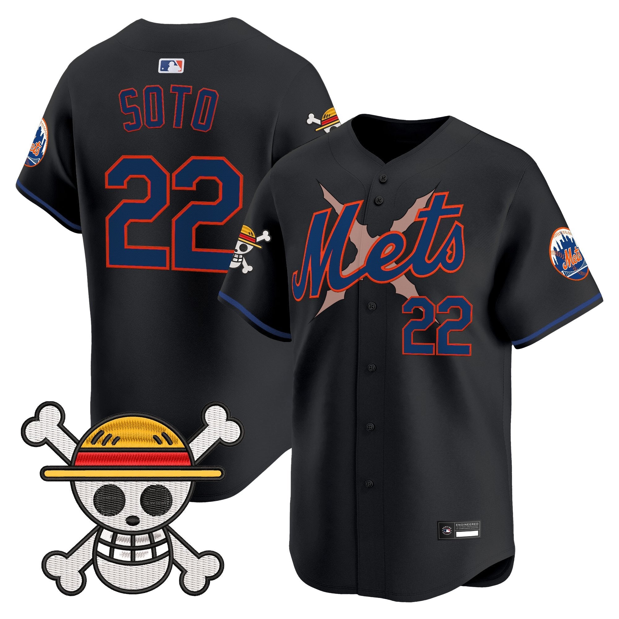 Men's New York Mets x One Piece Vapor Premier Limited Jersey - Stitched