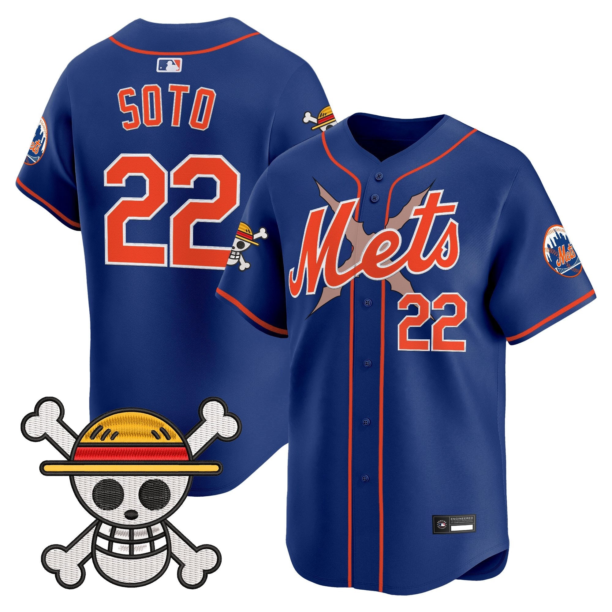 Men's New York Mets x One Piece Vapor Premier Limited Jersey - Stitched