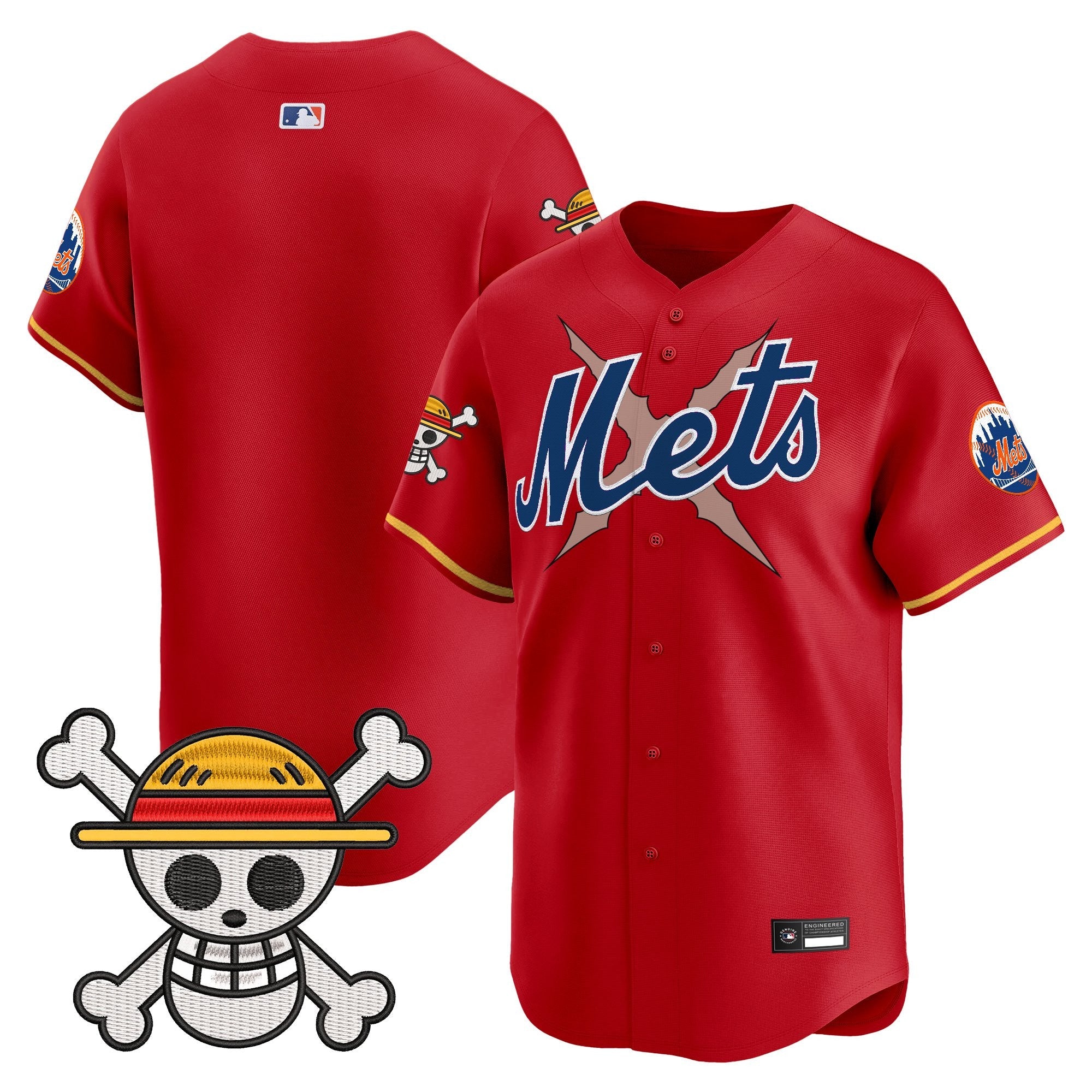 Men's New York Mets x One Piece Vapor Premier Limited Jersey - Stitched