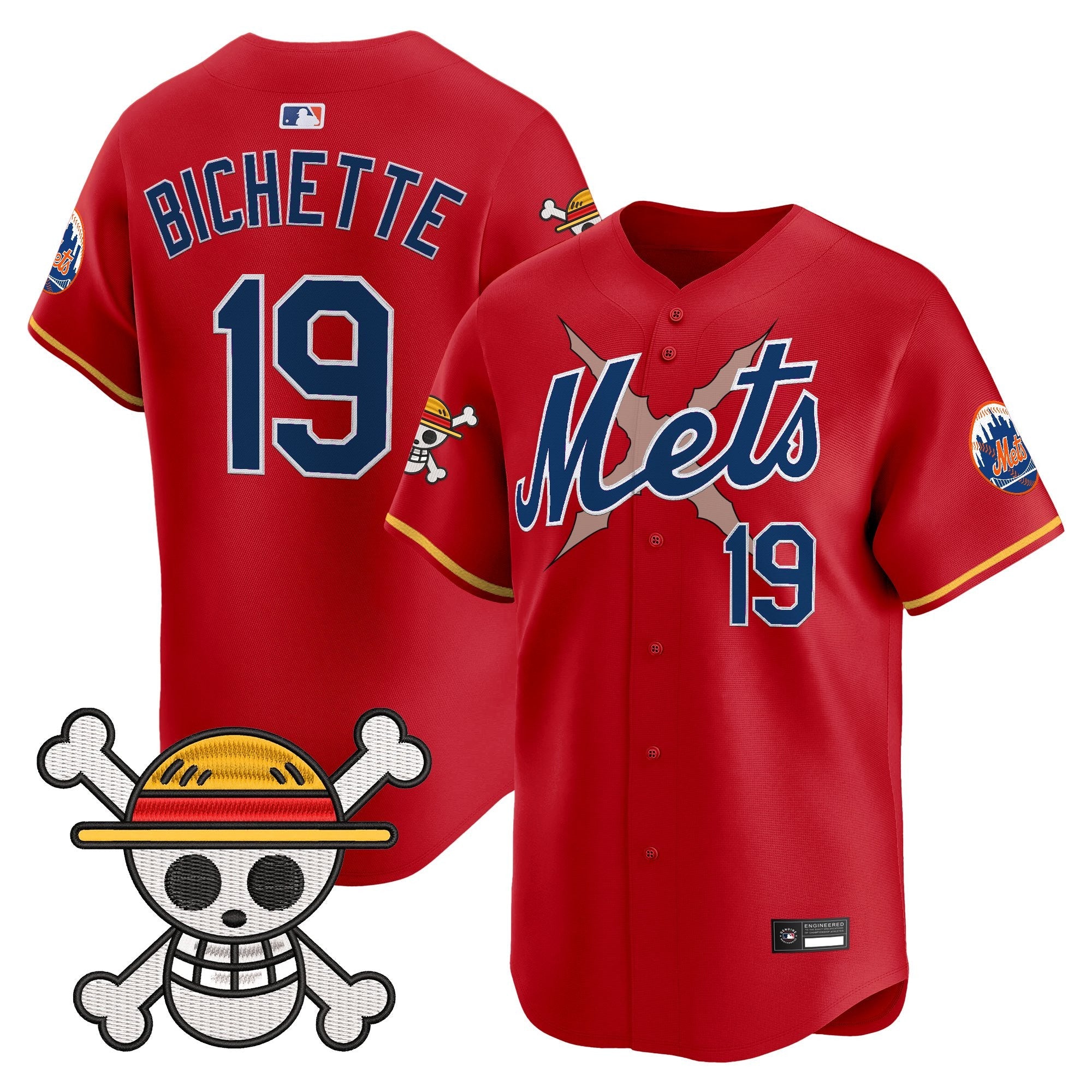 Men's New York Mets x One Piece Vapor Premier Limited Jersey - Stitched