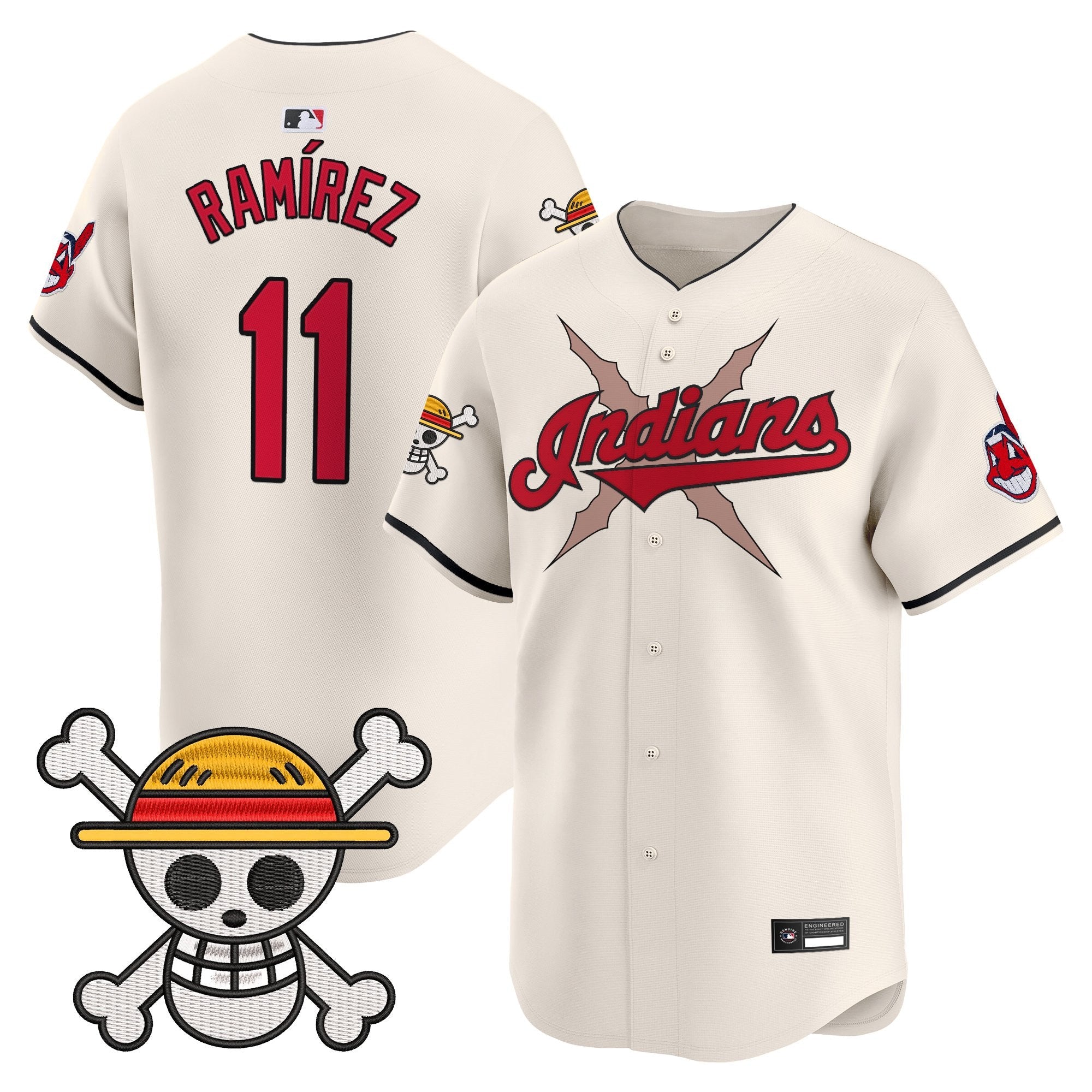Men's Cleveland Indians x One Piece Vapor Premier Limited Jersey - Stitched