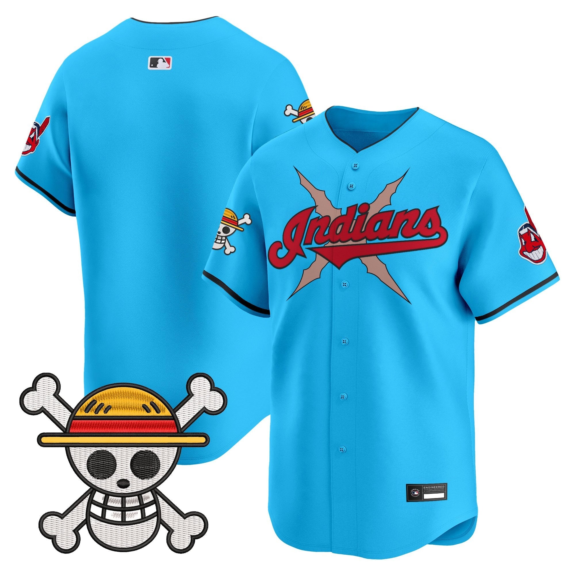 Men's Cleveland Indians x One Piece Vapor Premier Limited Jersey - Stitched