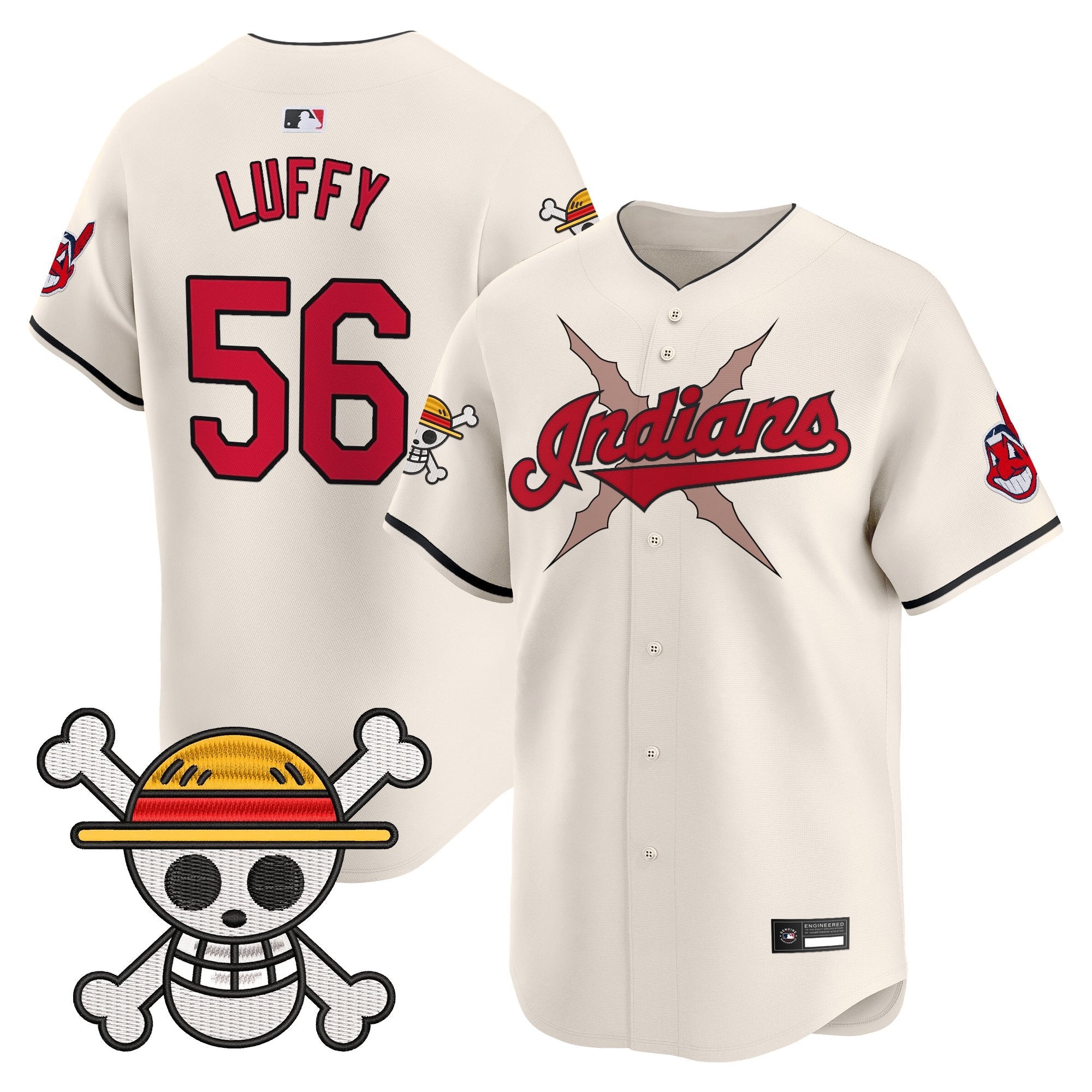 Men's Cleveland Indians x One Piece Vapor Premier Limited Jersey - Stitched