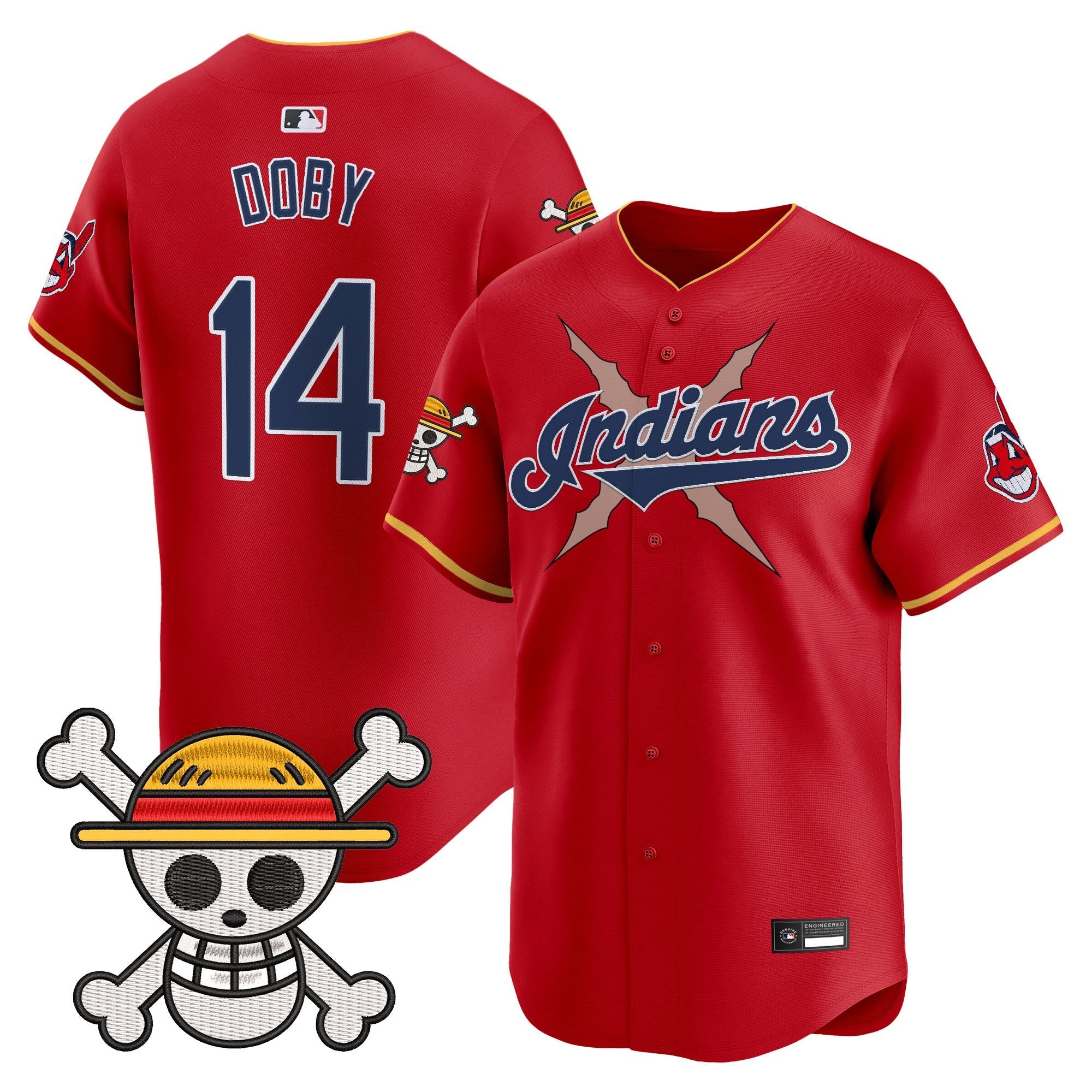 Men's Cleveland Indians x One Piece Vapor Premier Limited Jersey - Stitched