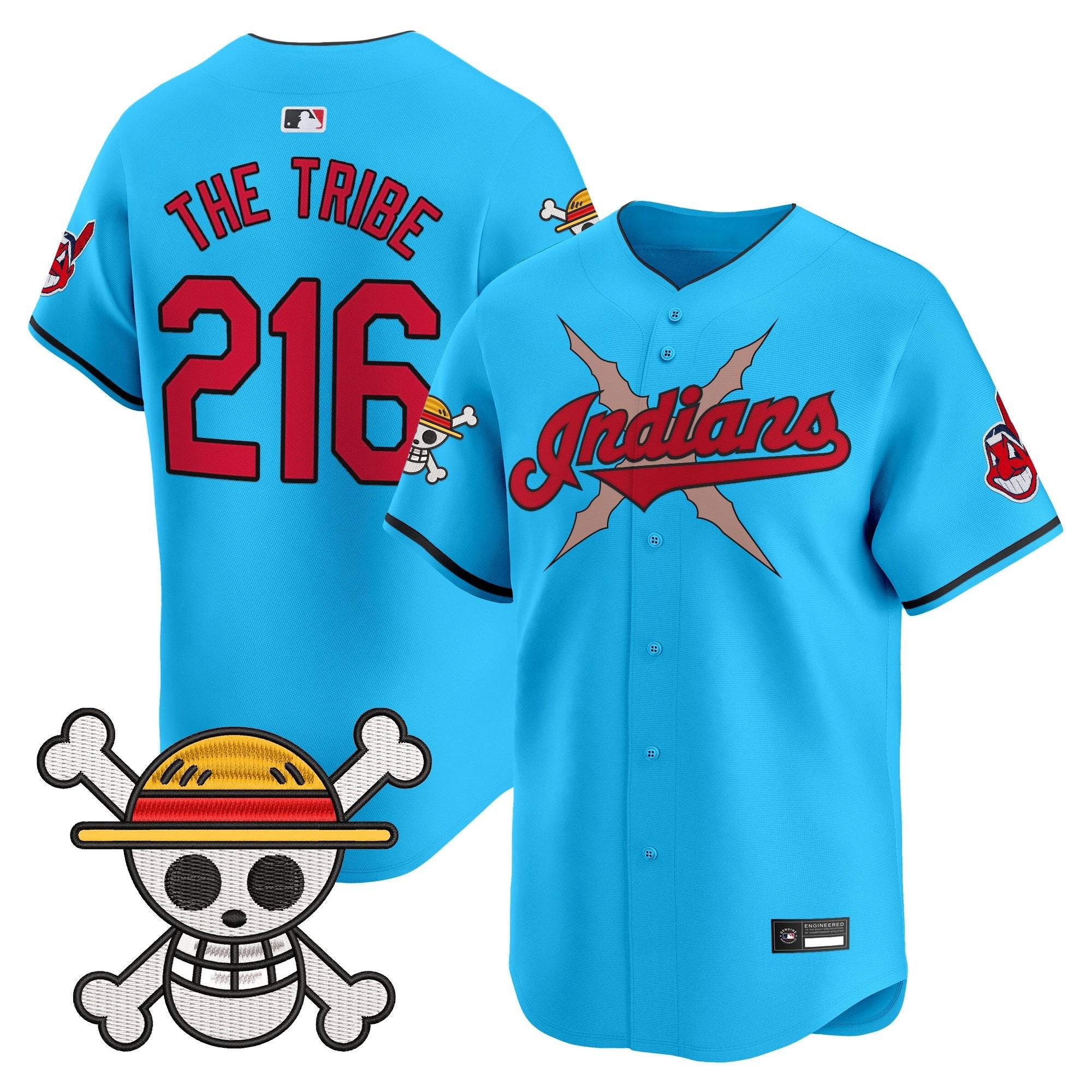 Men's Cleveland Indians x One Piece Vapor Premier Limited Jersey - Stitched