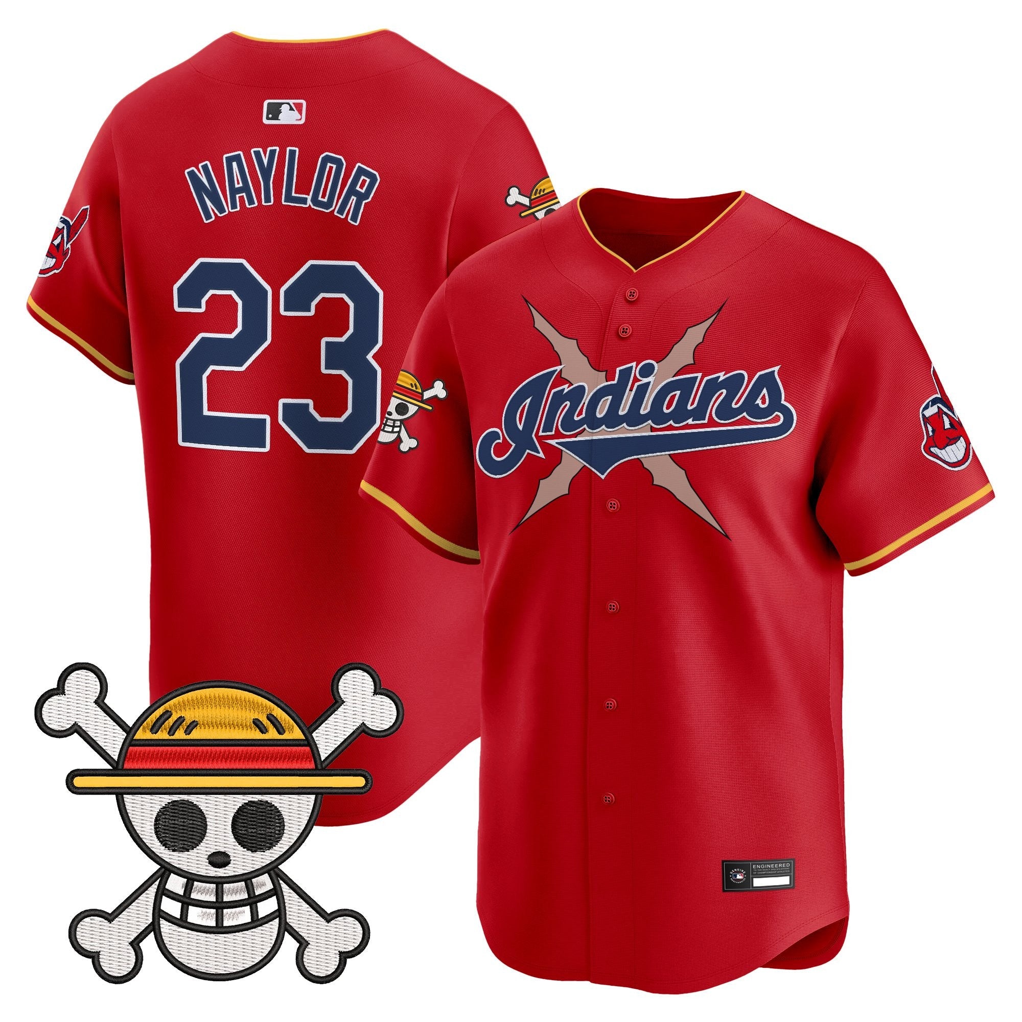 Men's Cleveland Indians x One Piece Vapor Premier Limited Jersey - Stitched