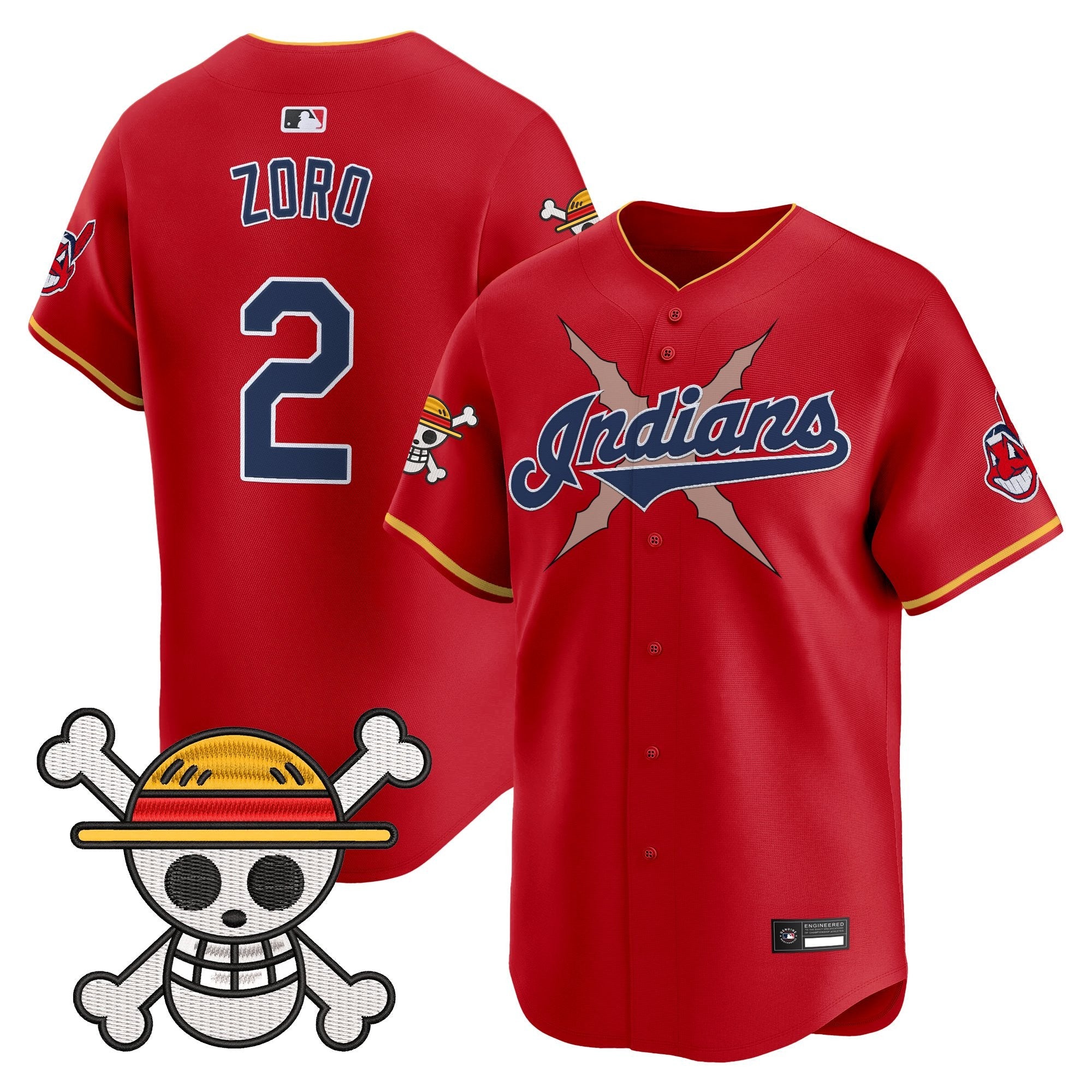 Men's Cleveland Indians x One Piece Vapor Premier Limited Jersey - Stitched
