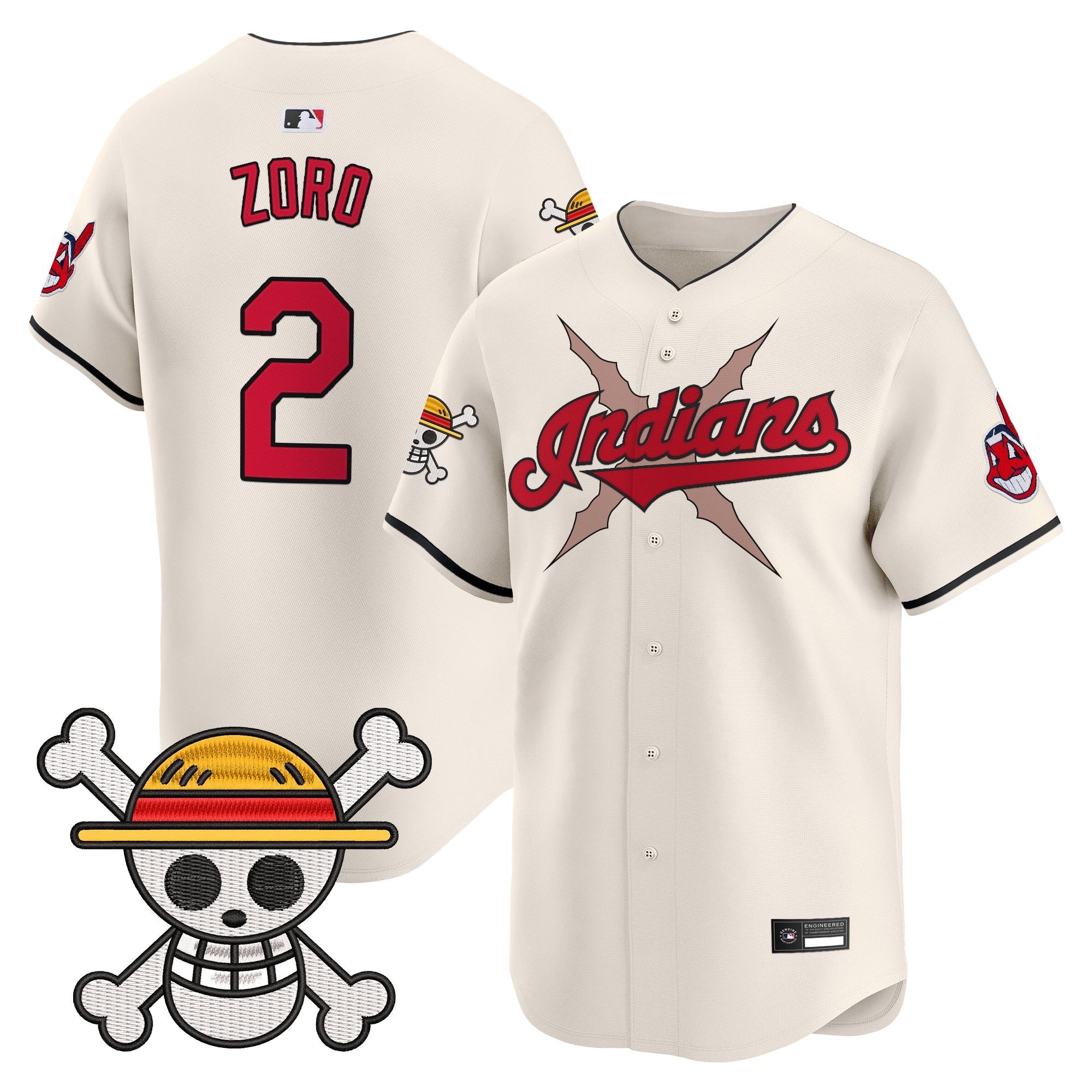 Men's Cleveland Indians x One Piece Vapor Premier Limited Jersey - Stitched