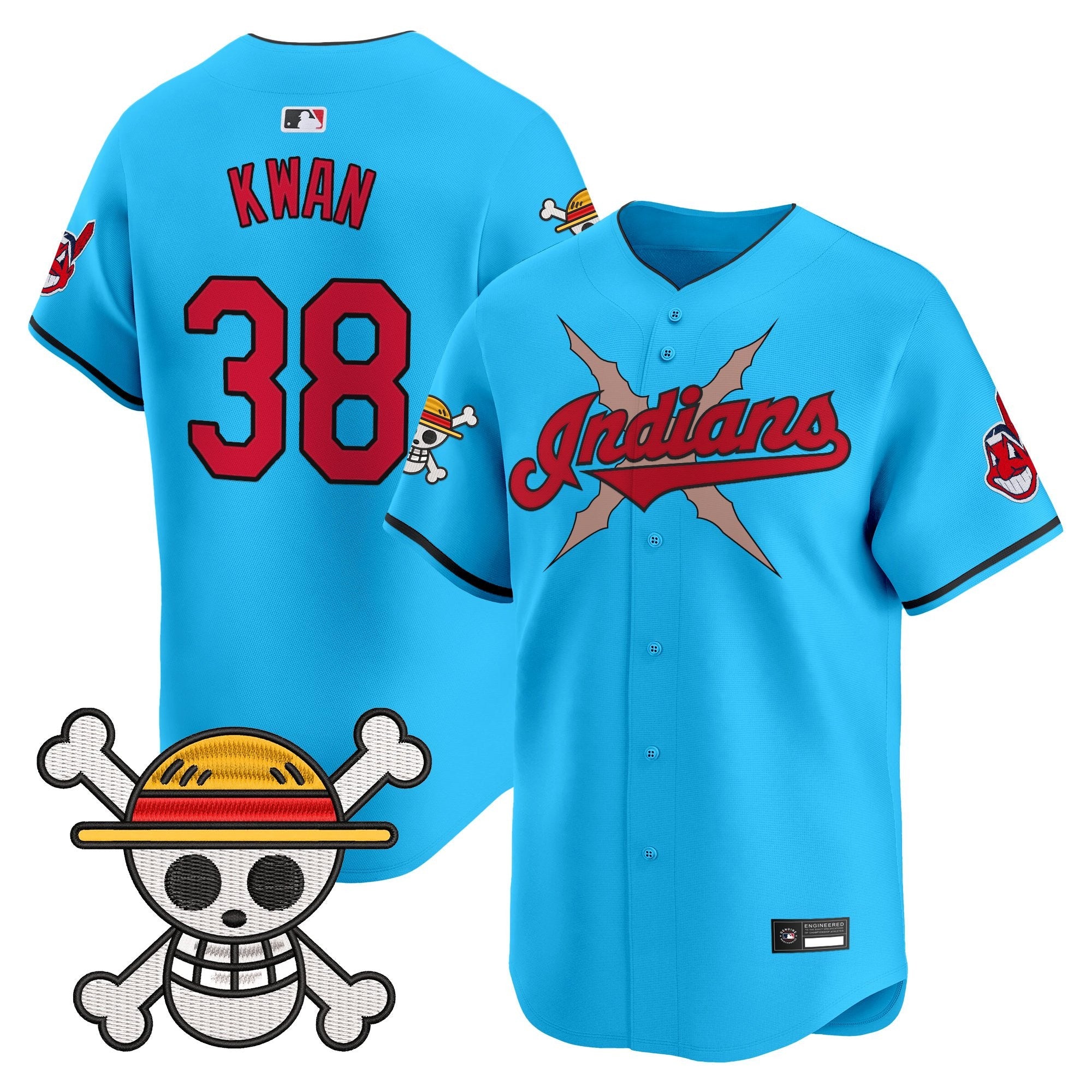 Men's Cleveland Indians x One Piece Vapor Premier Limited Jersey - Stitched