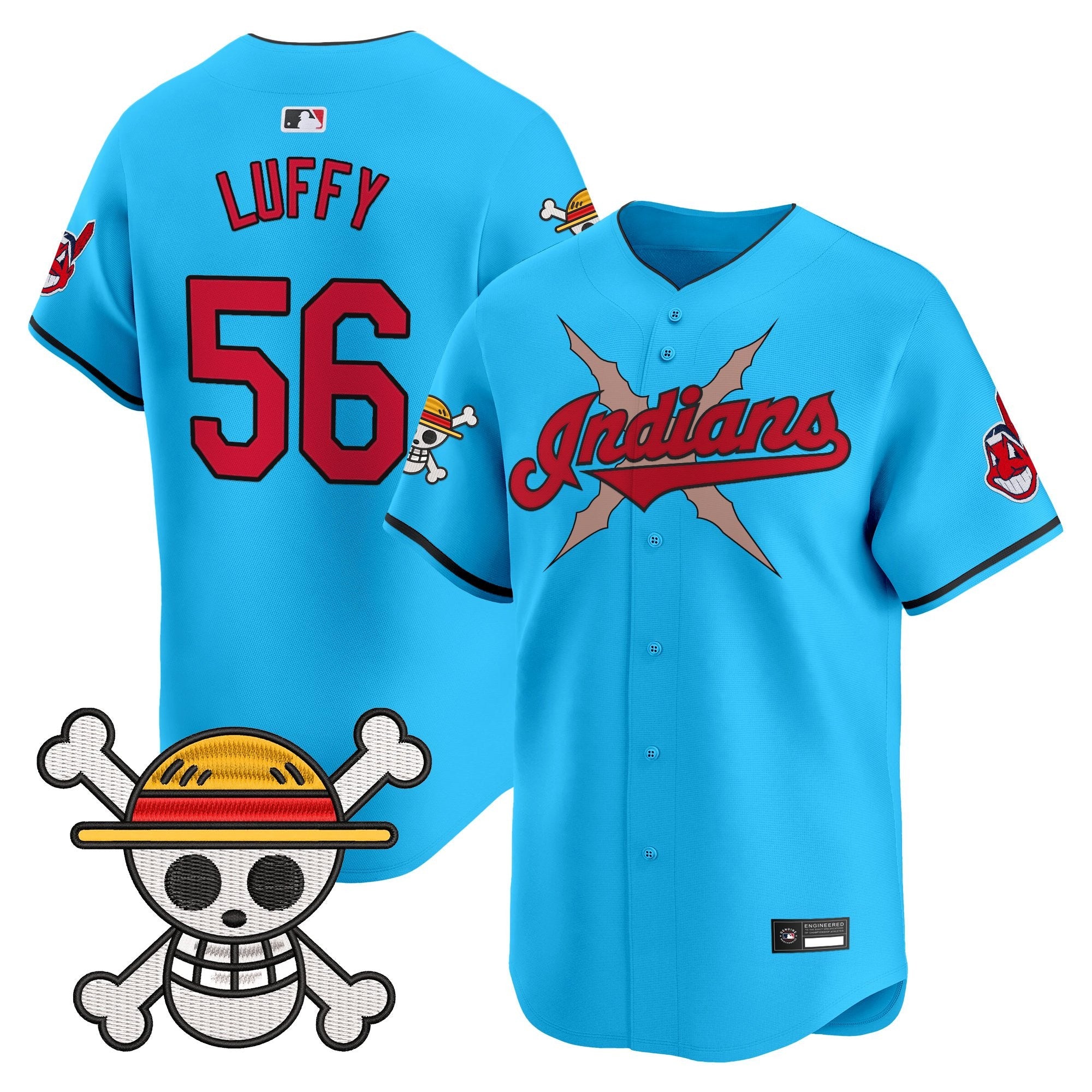 Men's Cleveland Indians x One Piece Vapor Premier Limited Jersey - Stitched