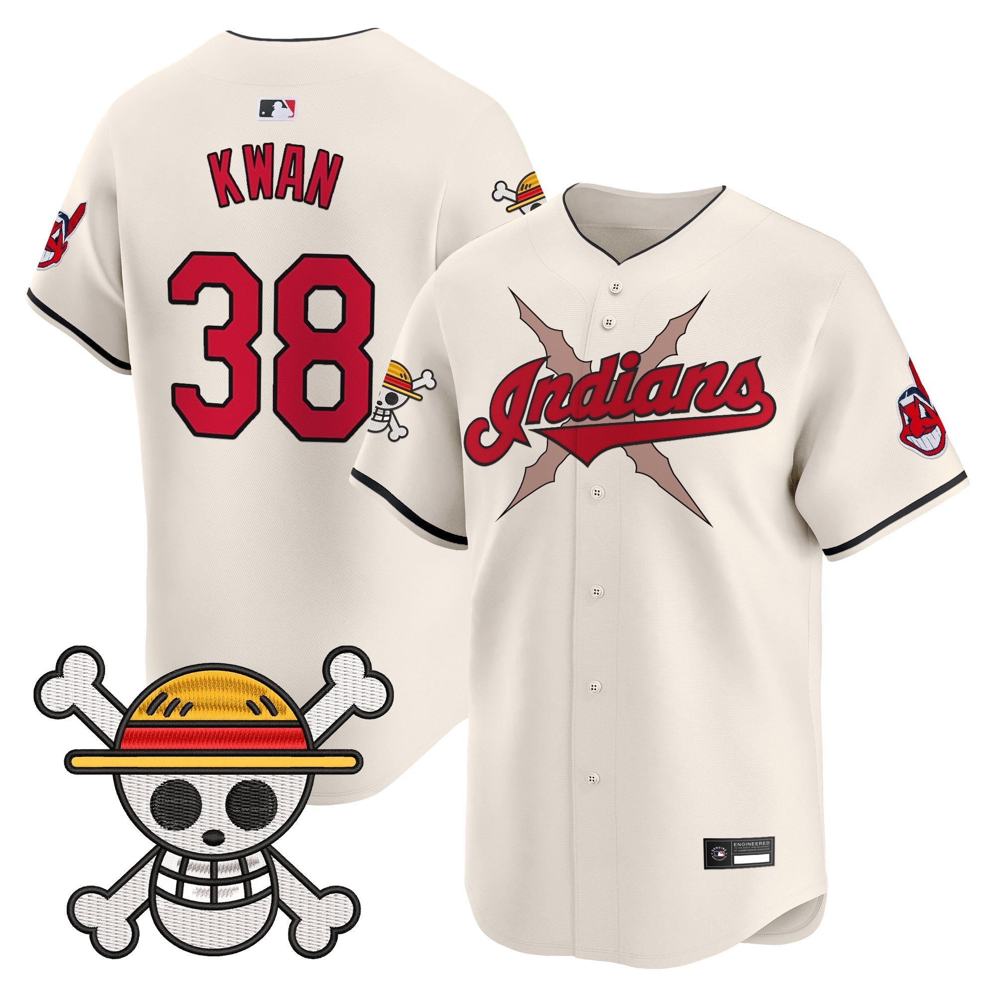 Men's Cleveland Indians x One Piece Vapor Premier Limited Jersey - Stitched